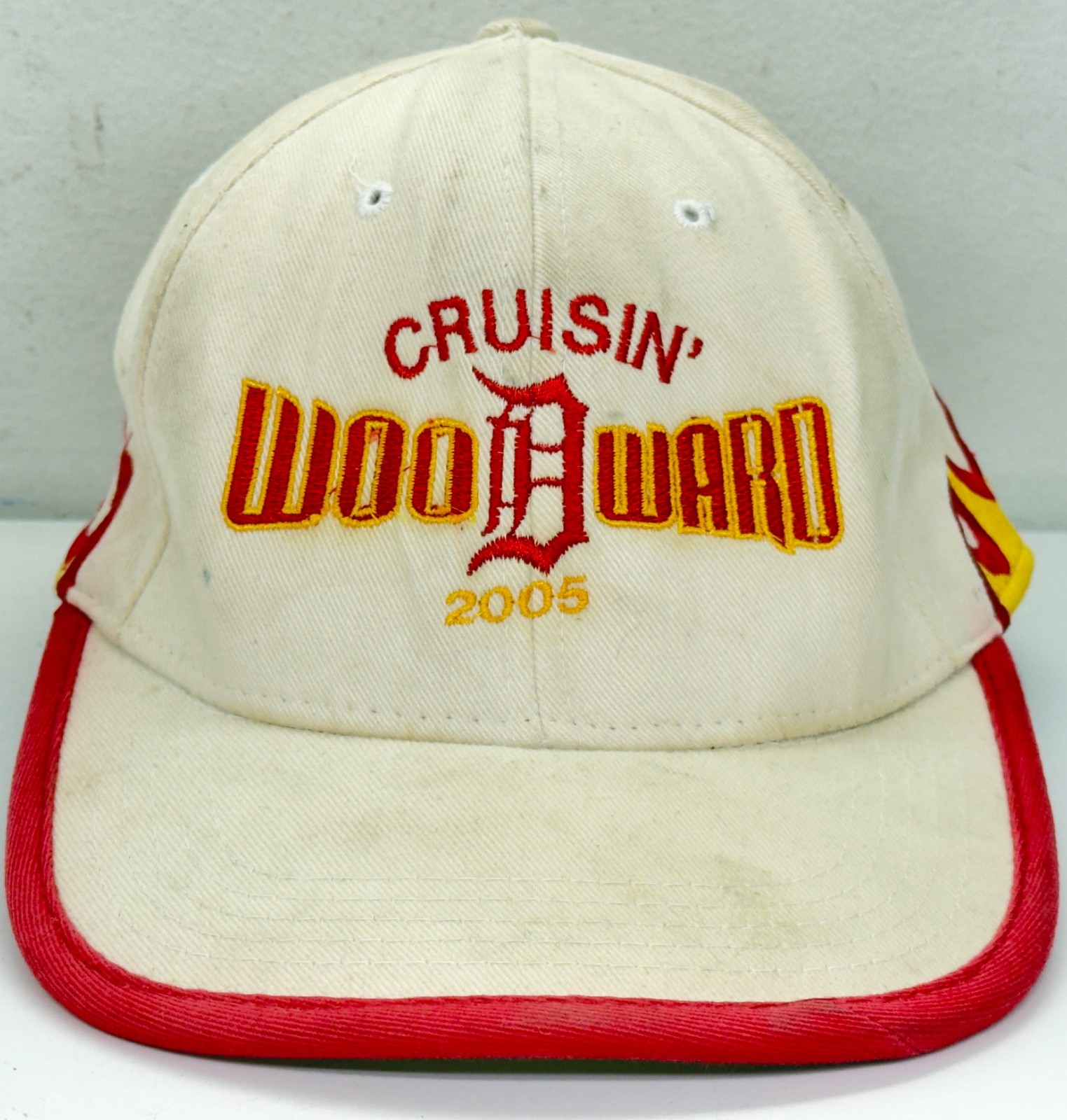 2005 Detroit Woodward Dream Cruise Cruisin’ StrapBack Hat Flames Tigers D Logo