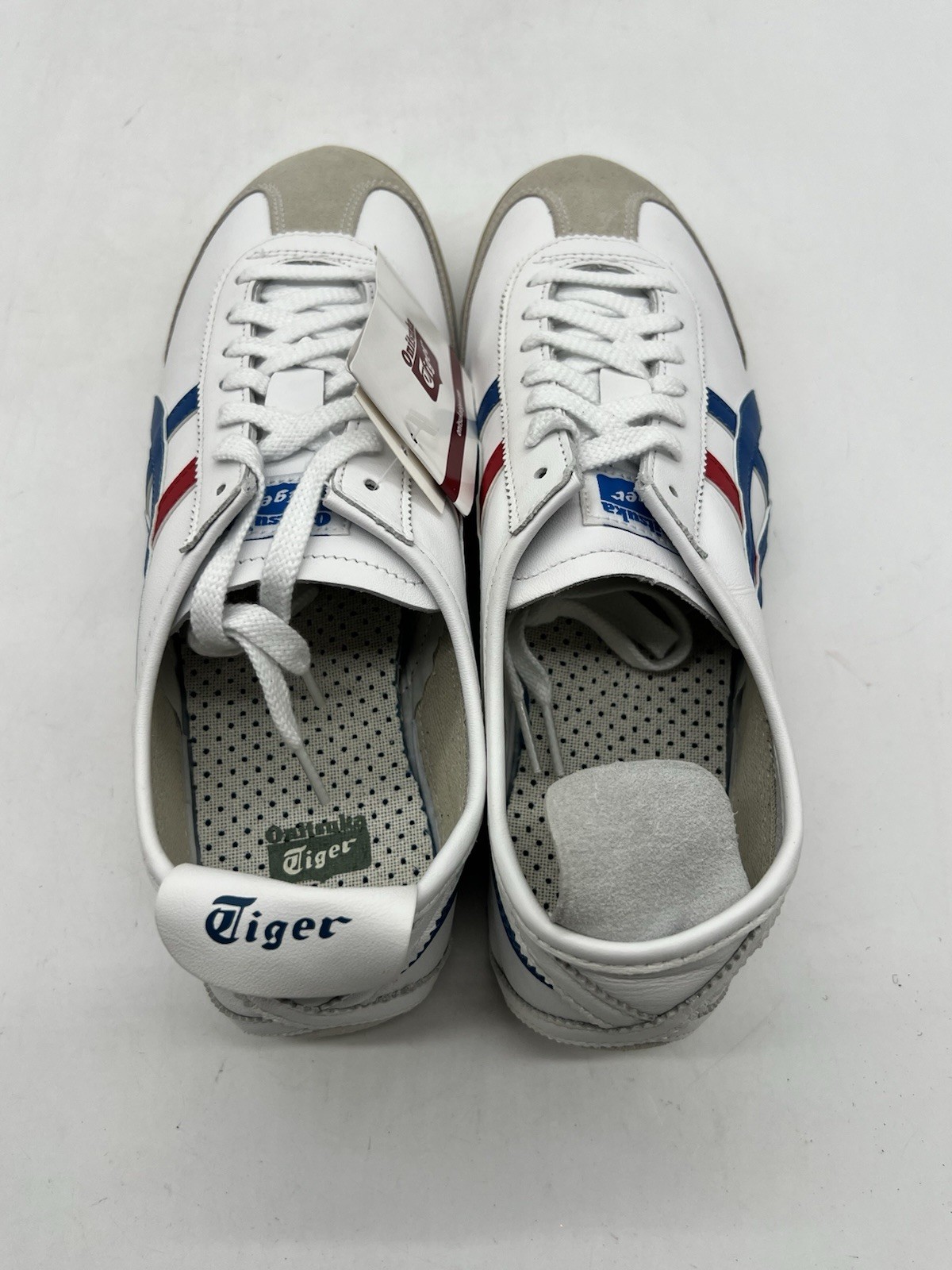 Onitsuka Tiger Mexico 66 DL408 Men Sz 11 White Red Blue Leather Fashion Sneakers