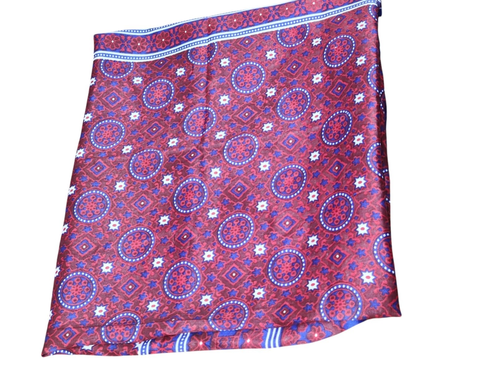 Sindhi Ajrak Traditional Chadar Oversized Printed Cultural Wrap Shawl Pakistan