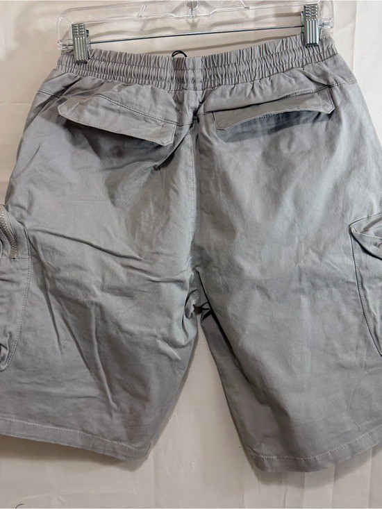 Urban Man Long Length Elastic Waist with Drawstring Tan Cargo Shorts XS thru L
