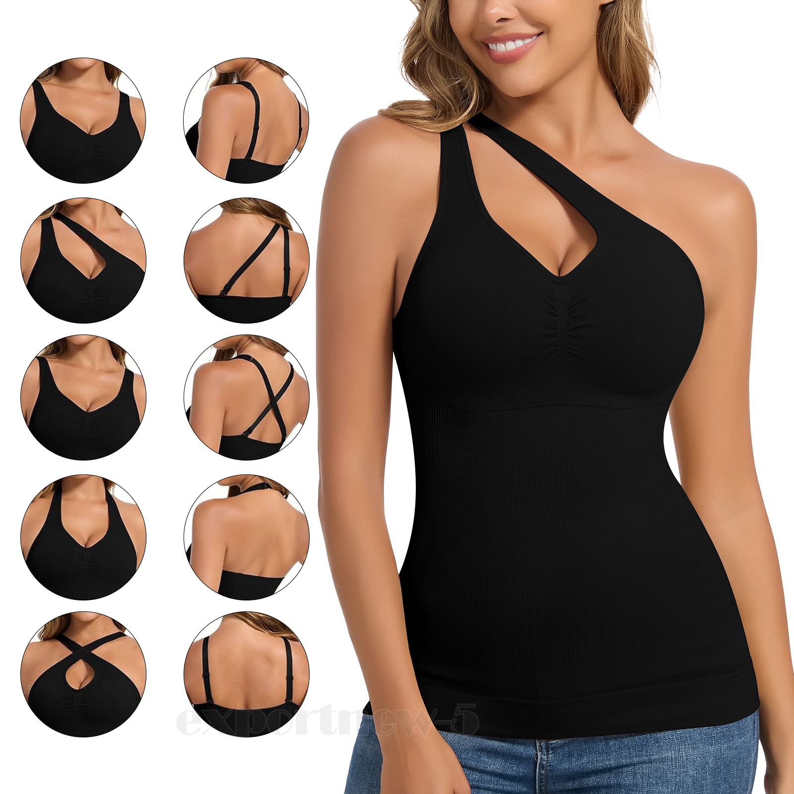 Women Shapewear Cami with Built in Bra Tummy Control Compression Slim Tank Top
