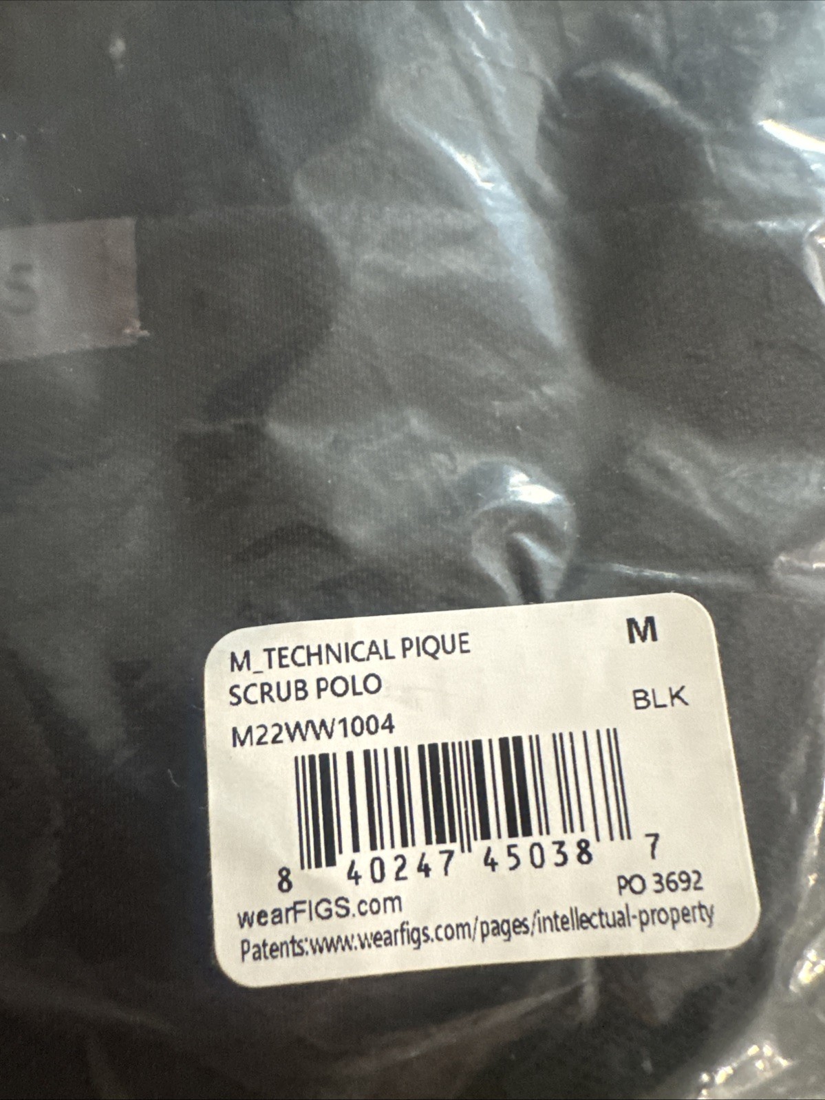 Lot Of 2 FIGS FIGSPRO Mens Technical Pique Scrub Polo Black Med $90 EMS Nurse