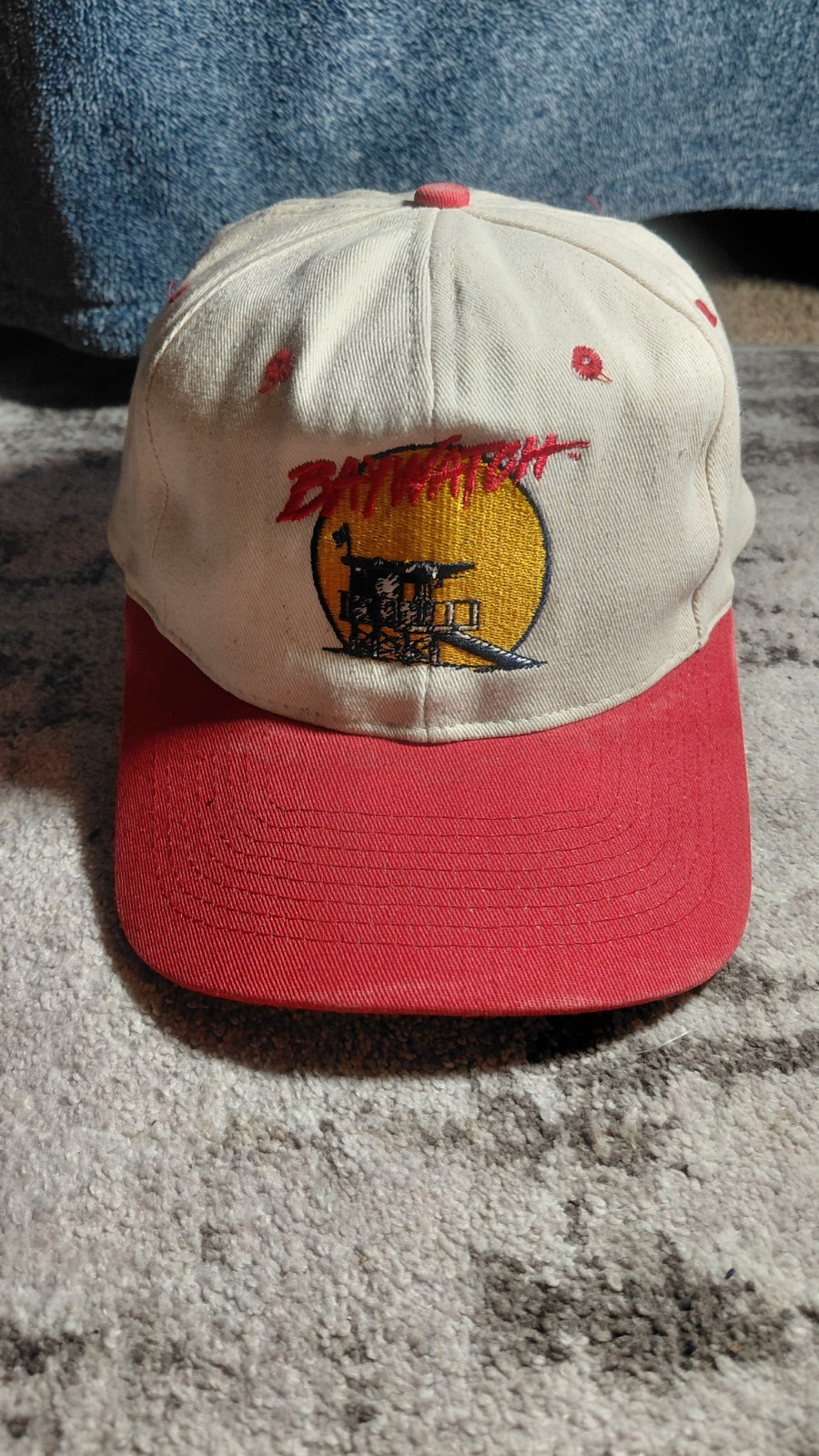 Vintage Baywatch Snapback Hat Cap Promo TV Used See All Pictures Of Condition
