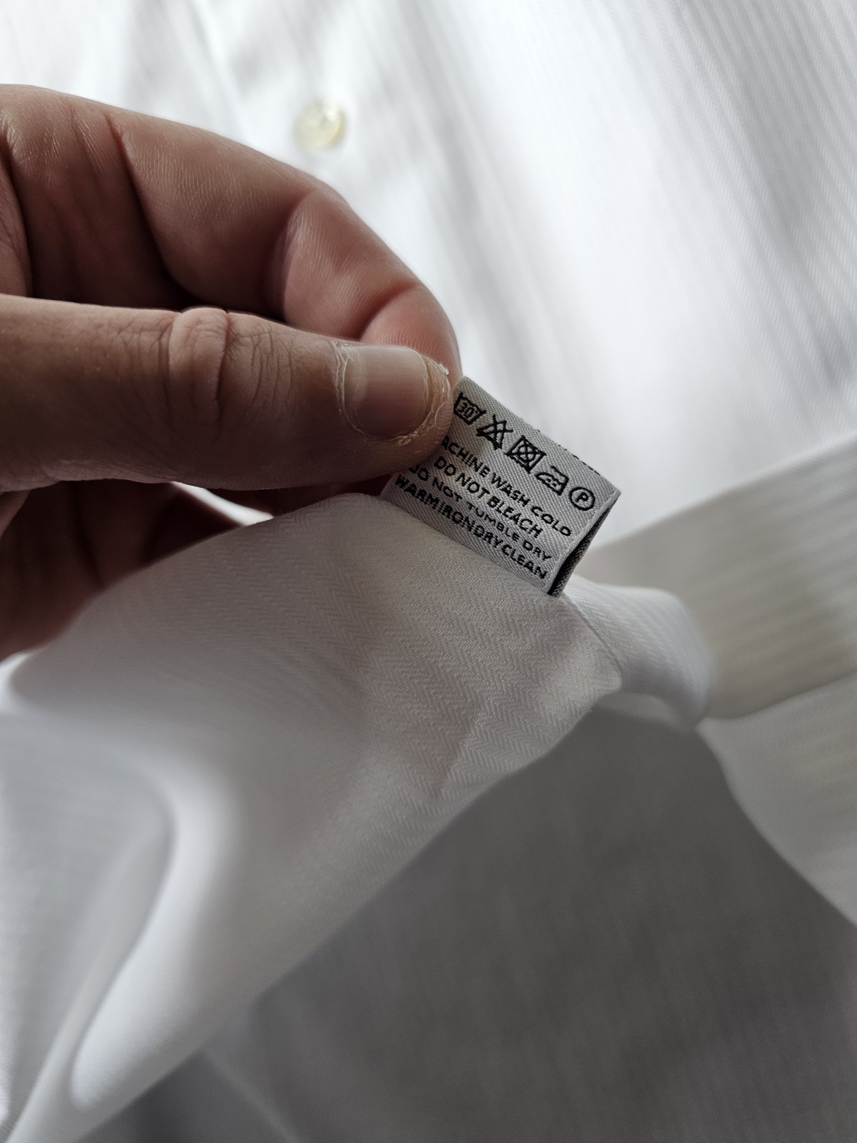 Canali White Dress Shirt 16/41 Double Cuff Herringbone Formal Regular *MINT*