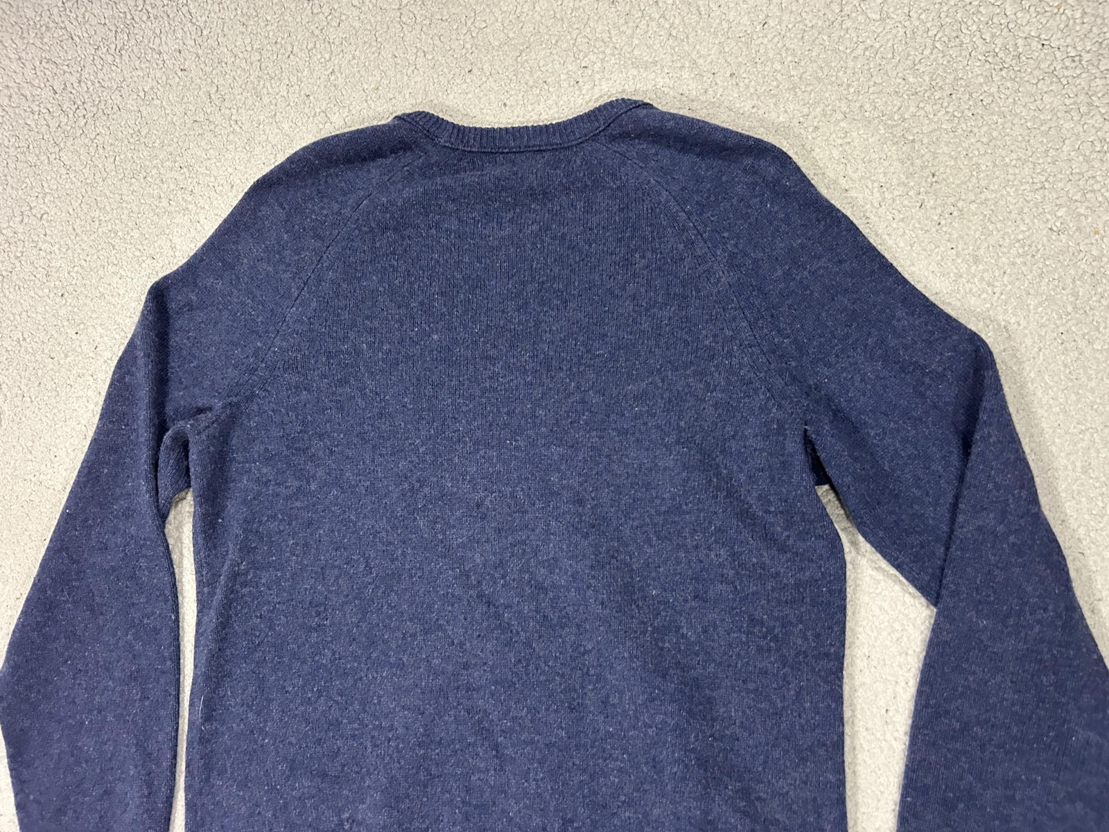 Outerknown Sweater Mens Large Blue Recycled Cashmere Merino Crewneck Soft Knit