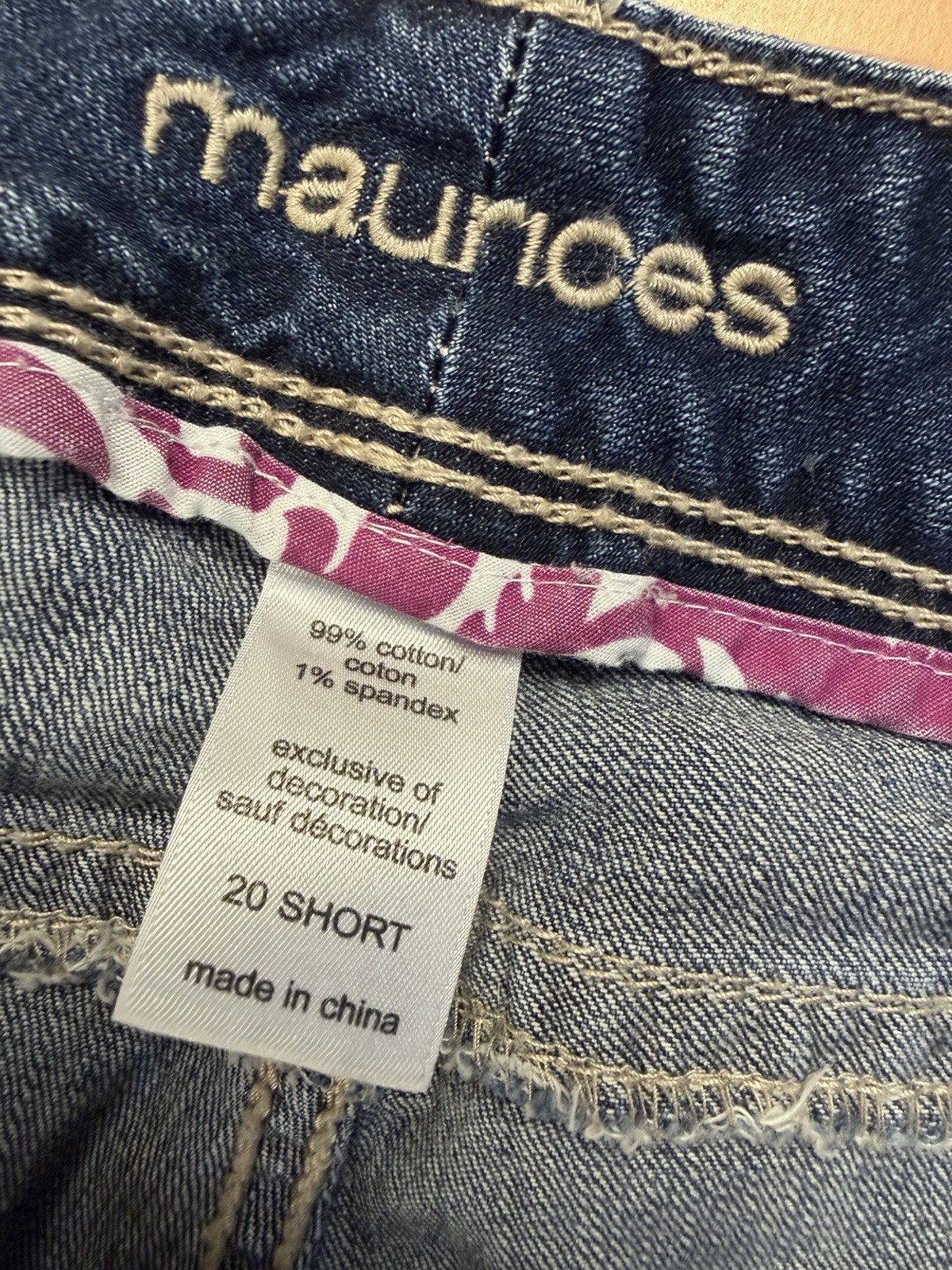 Maurices Original Fit Bootcut Denim Jeans Size 20 Short Stretch Mid Rise Western