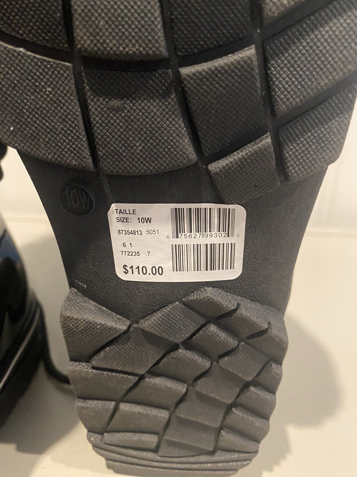 ActiveZone Essentials Black Mid-Calf Snow Boots Womens Size 10W Faux Gray Fur