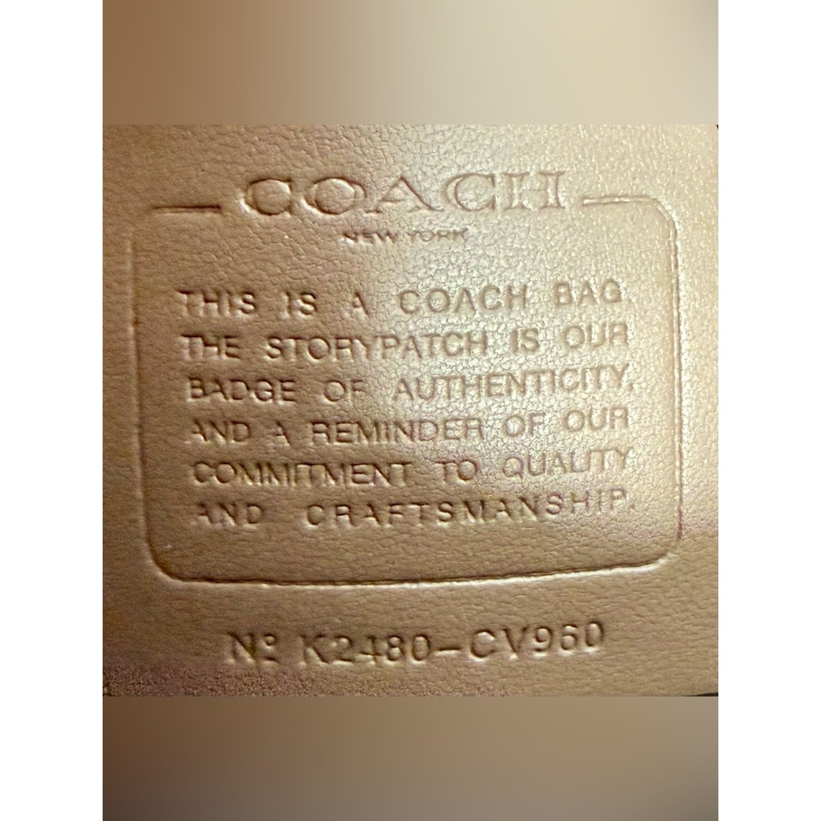 Coach Large Rowan in Sandstone with Gunmetal Hardware | Pebbled Leather | CV960