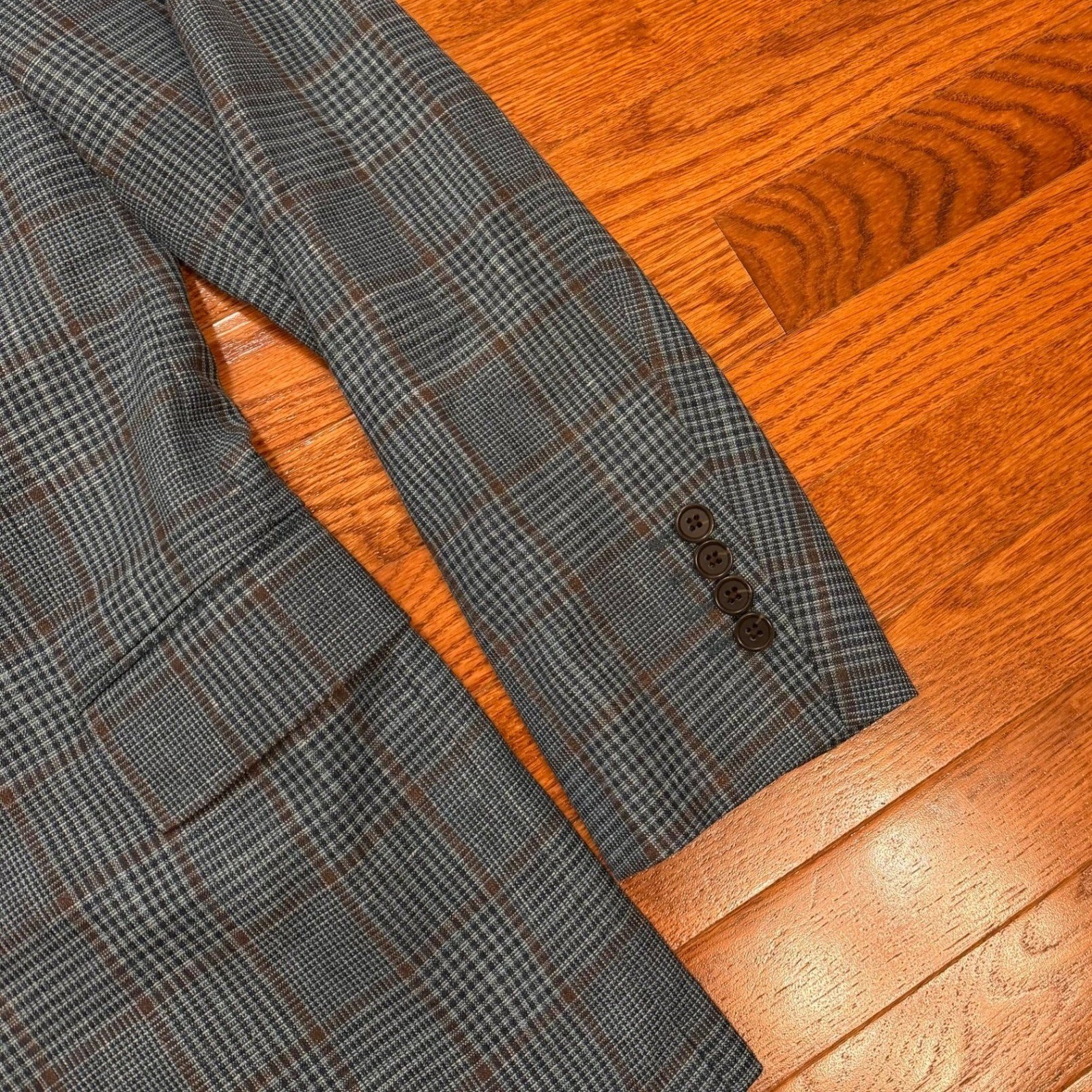 Brooks Brothers Loro Piana Summertime Blazer 40R Wool Silk Linen Glen Plaid