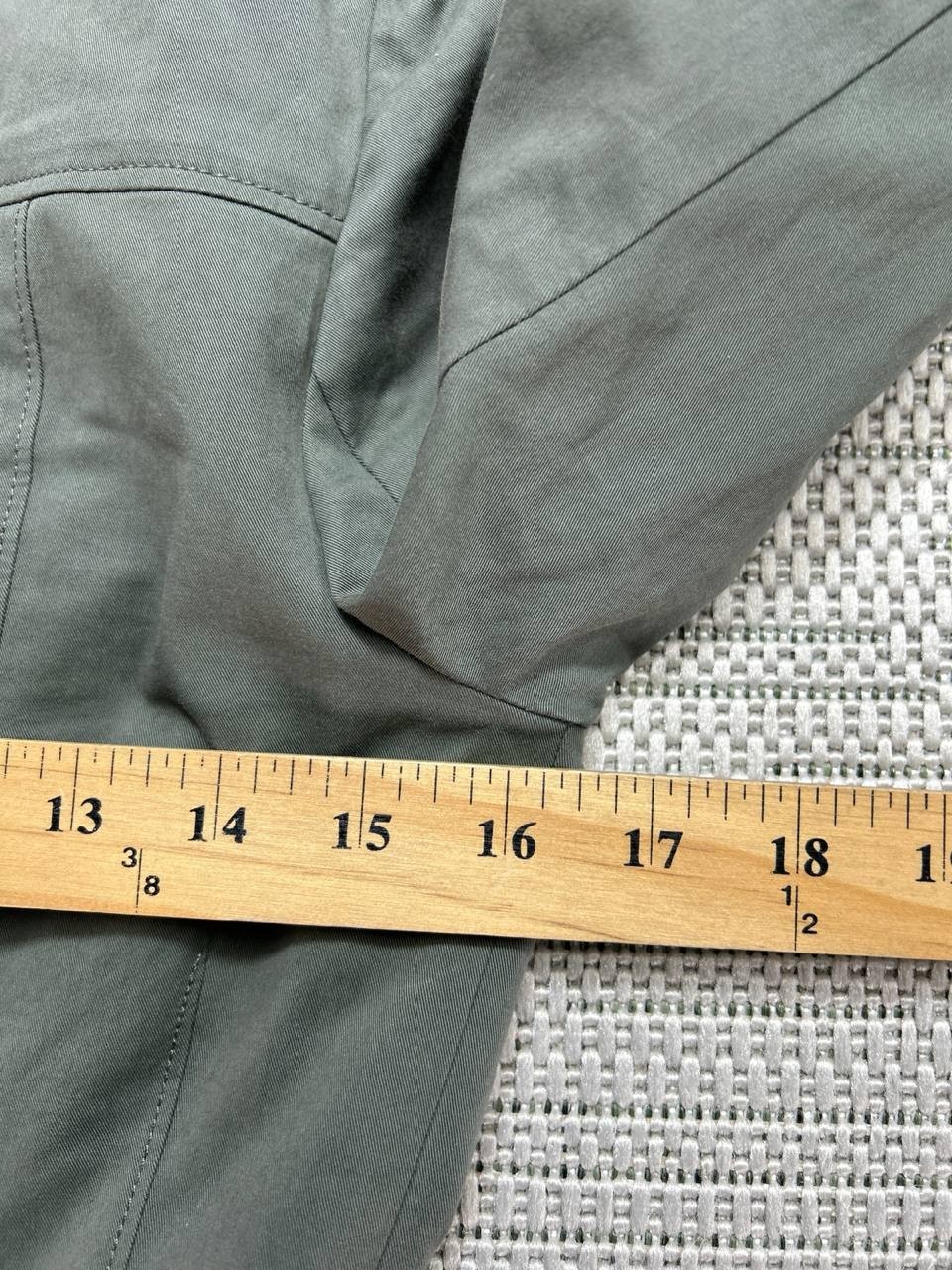 Theory Jacket Womens 2 Green Cotton Pea Coat