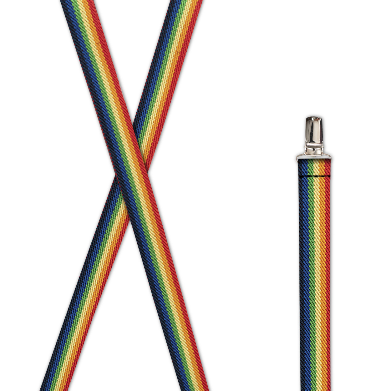 1″ Wide Suspenders with Strong Clips. Many Colors & Lengths. MADE IN USA