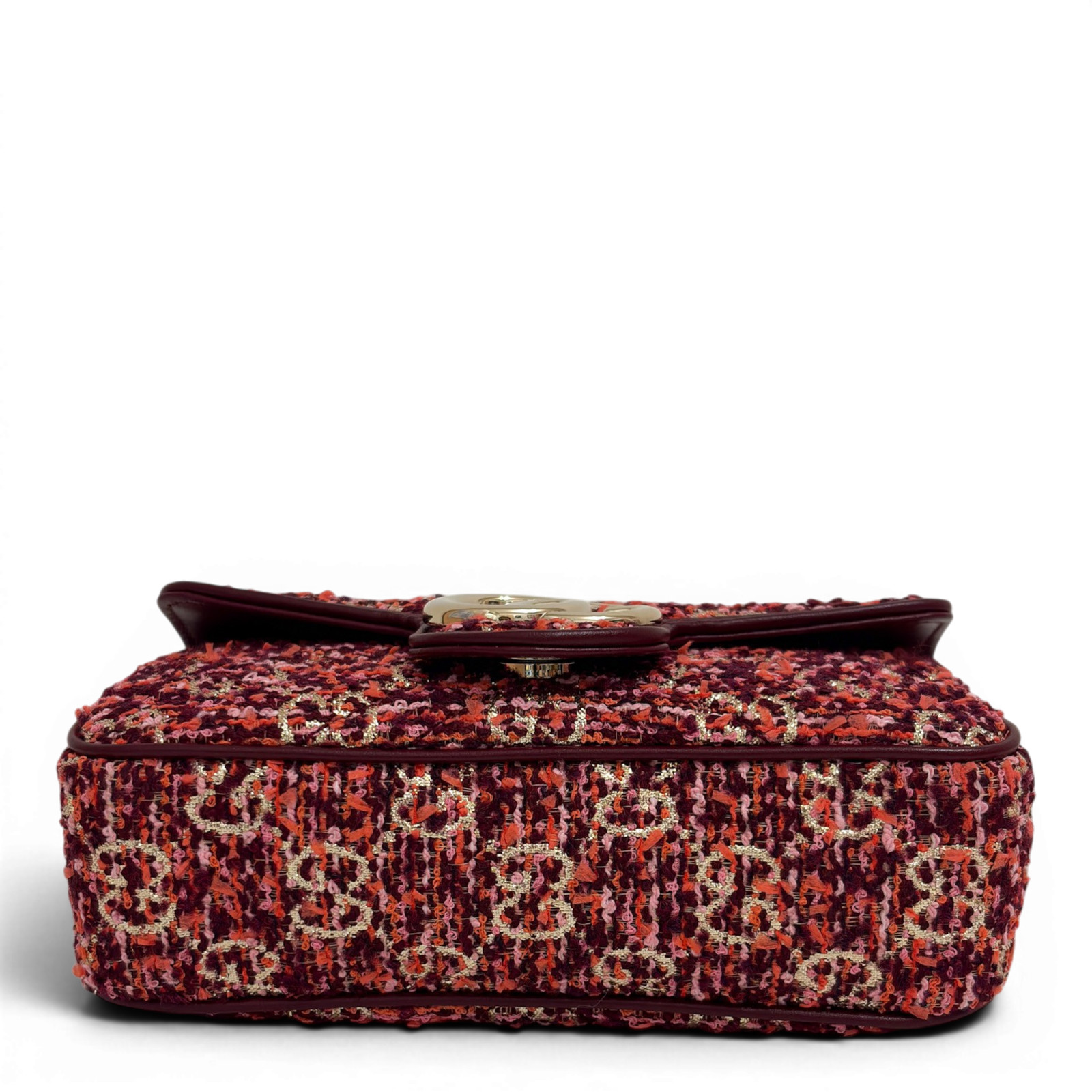 GUCCI GG Marmont Mini tweed Shoulder Bag Multicolor