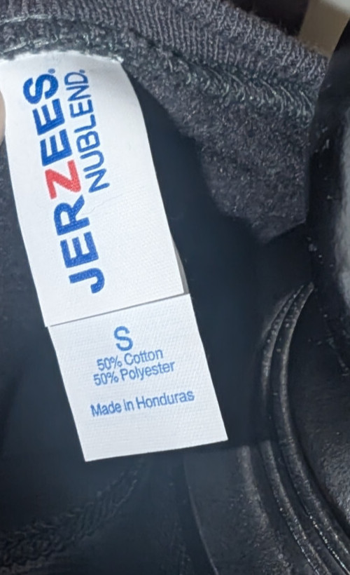 Dunkin Donuts Sweatshirt Jerzees Adult Sz S Blue Dunkin’ Logo NEW in Pkg