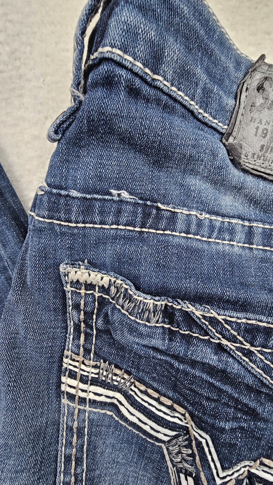 Buckle SLVG Salvage Jeans Mens 34×34 Mayhem Regular Bootcut Blue Denim