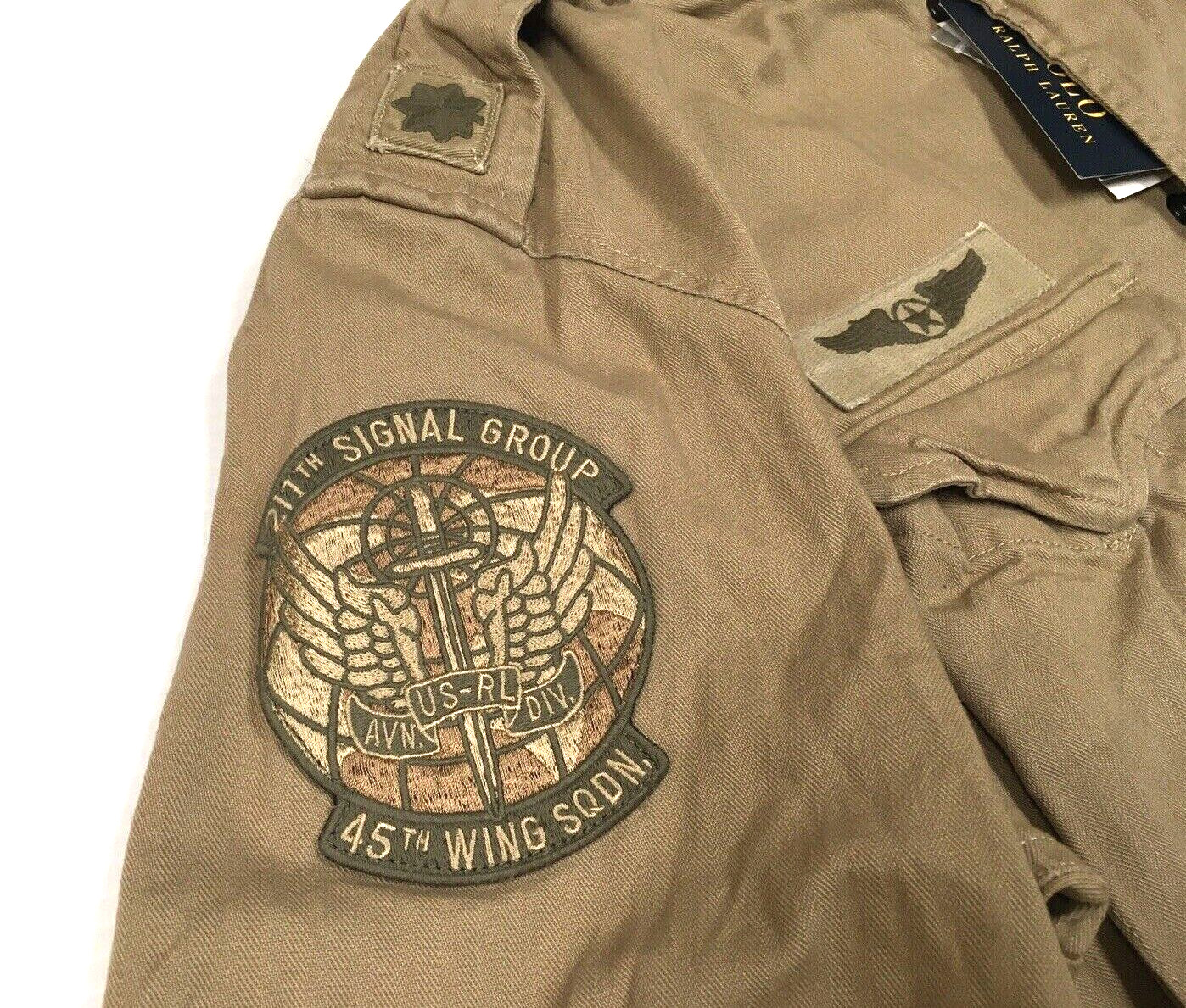 Polo Ralph Lauren M65 Military Army Paratrooper America Flag Desert Field Jacket