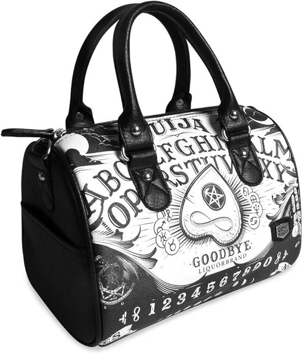 Liquorbrand Ouija Board II Occult Horror Goth round Purse Handbag