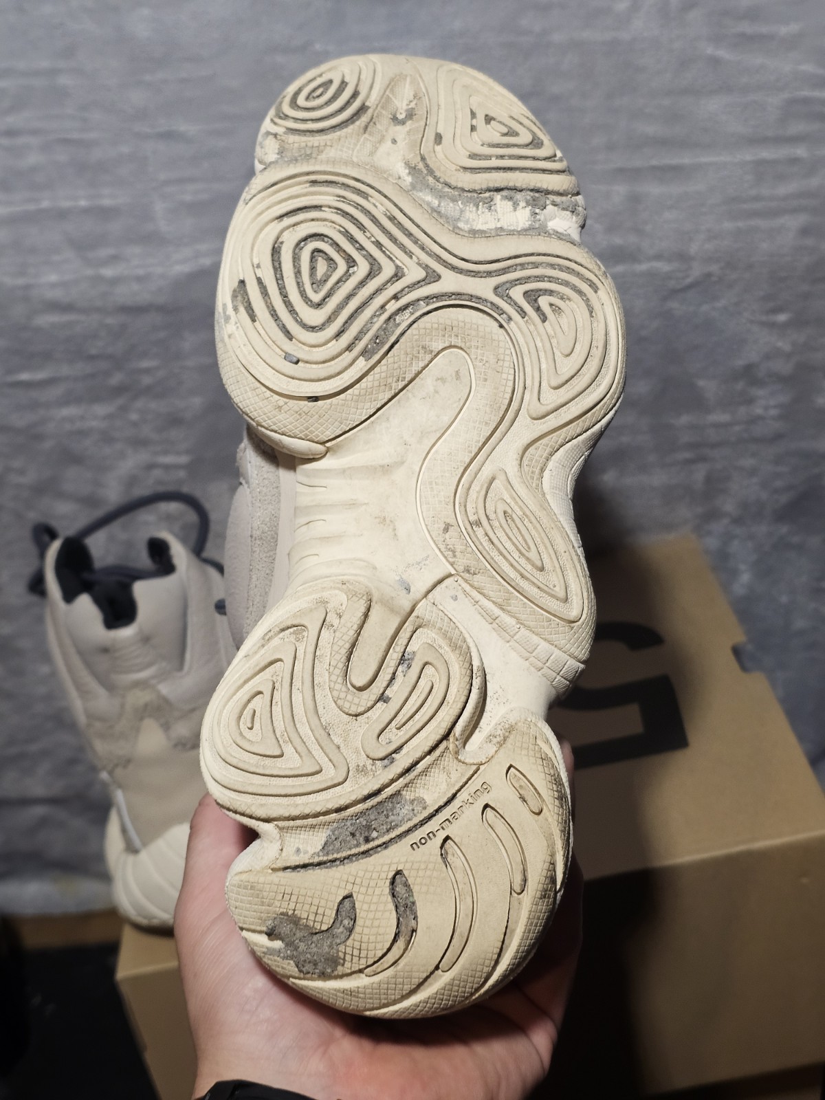 Adidas Yeezy 500 High Mist Stone GV7775 Size 9 Beige Taupe With Box
