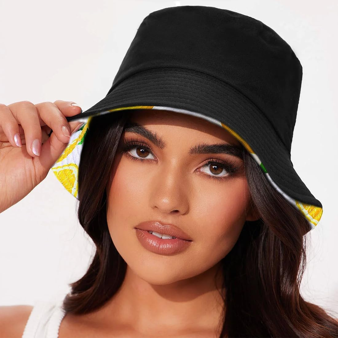 Unisex Bucket Hat Beach Sun Hat Aesthetic Fishing Hat for Men Women Teens, Rever