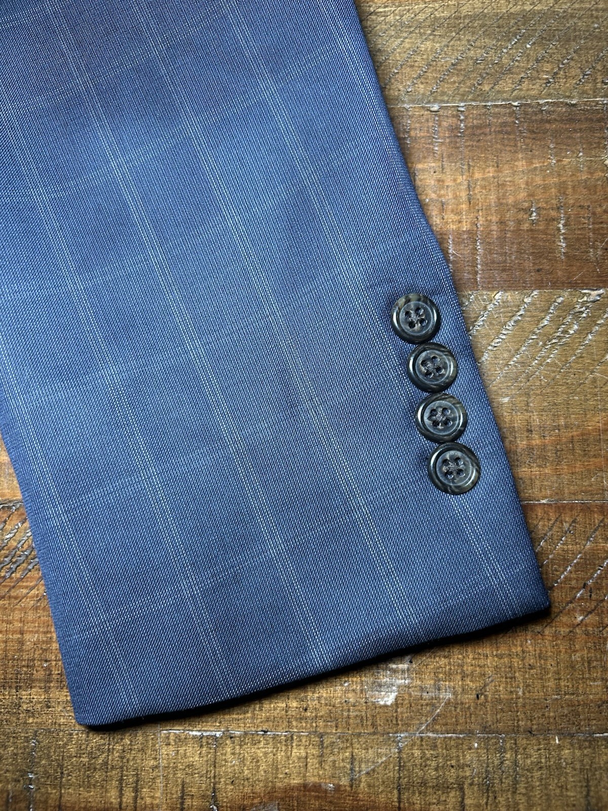 todd snyder Navy Mayfair Fit Blazer Suit Jacket 44R windowpane plaid wool Union