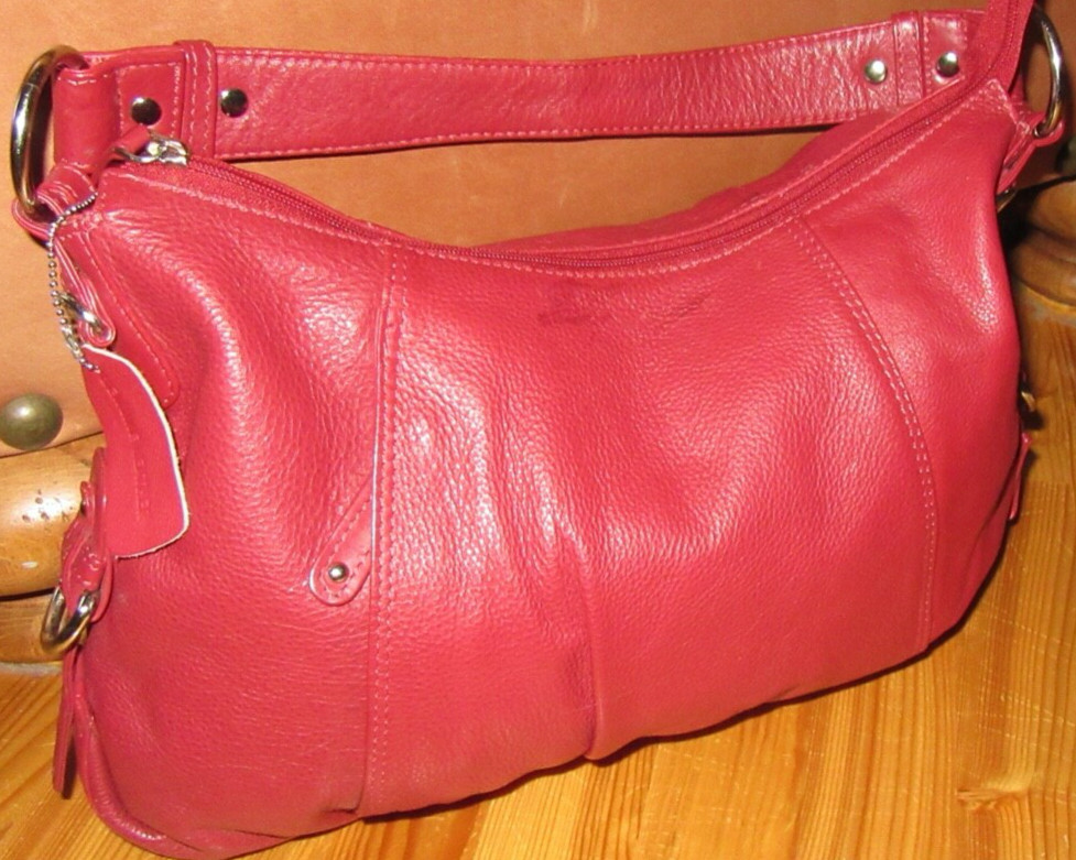 Great American Leather Wine Hand/Shoulder Bag Good Preowned