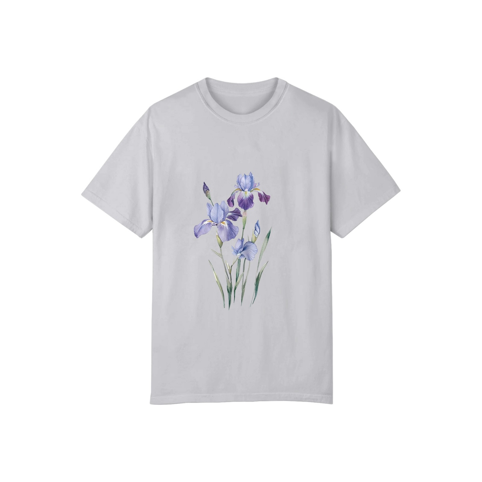 Women Flower Print Graphic T-Shirt Casual Short Sleeve Crew Neck Cotton Tee US√