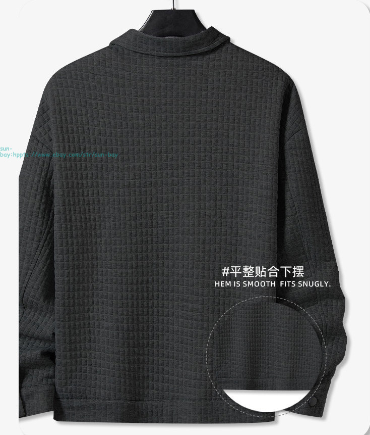 Men’s Button Down Jacket Causal Long Sleeve LightWeight Coats with Flap Pockets