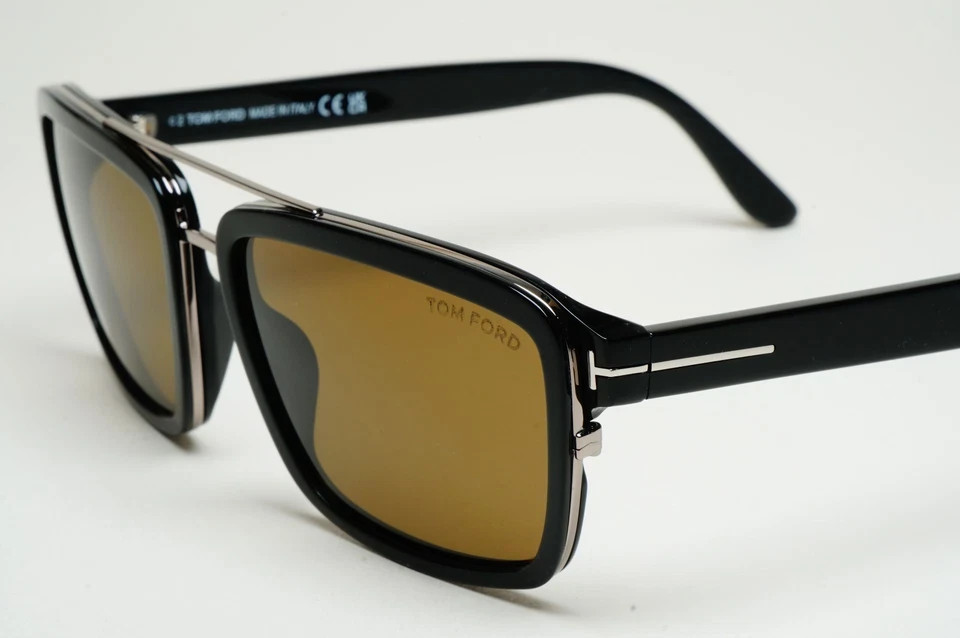 Tom Ford Sunglasses Anders Black Brown Navigator Square FT0780 TF 780 01J 58mm