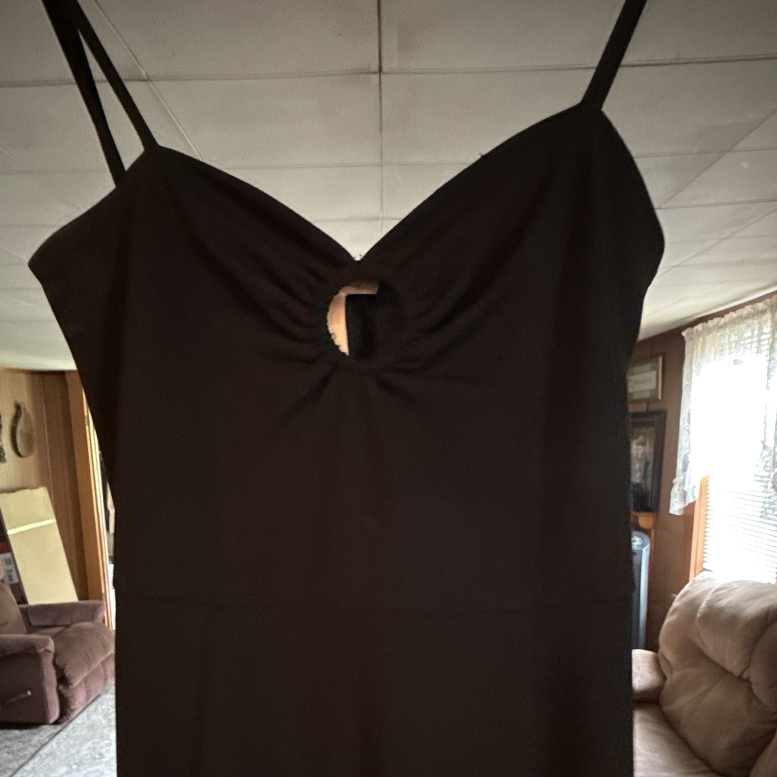 Willow+Root Black V-Neck Sleeveless Strappy Jumpsuit Adjustable Straps M