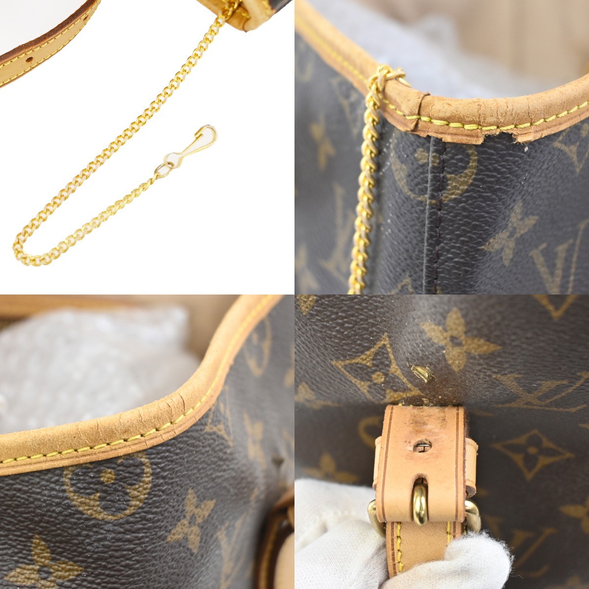 LOUIS VUITTON BUCKET GM Shoulder Tote Bag Monogram Leather Brown M42236 33TA609