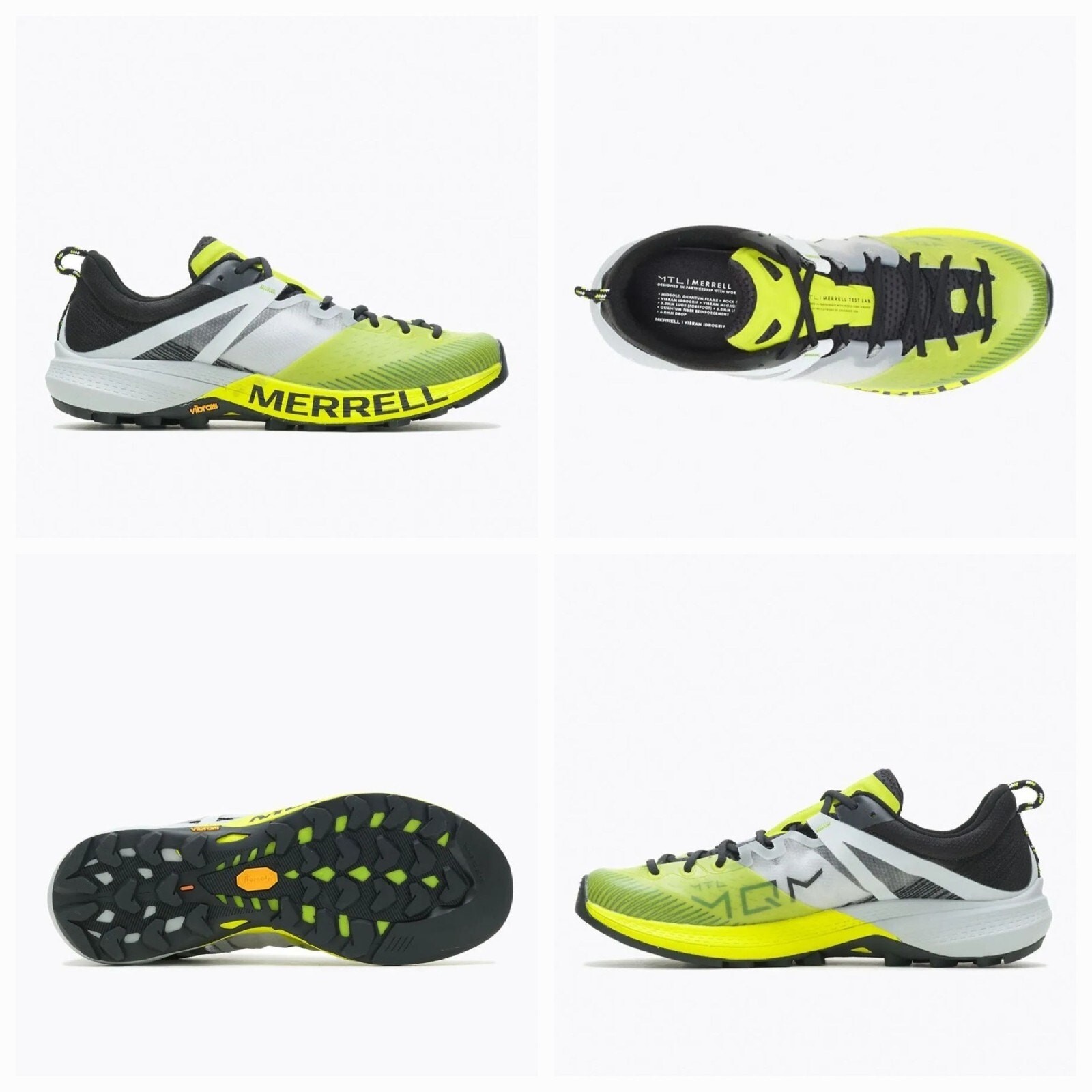NEW Mens Sz 7 MERRELL MTL MQM Hi Viz MESH Shoes HIKING CLIMBING TRAIL TREKKING