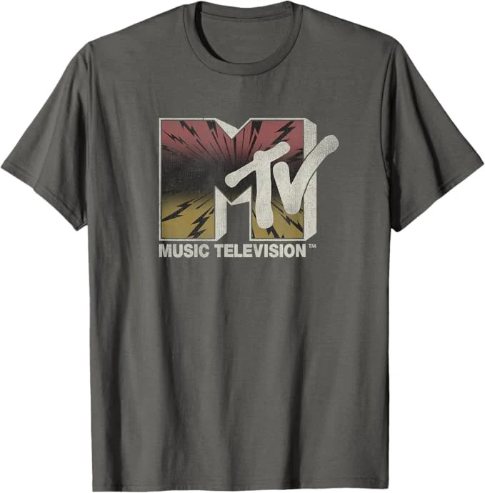 Men’s Big & Tall MTV Electric Logo Graphic Tee T-Shirt