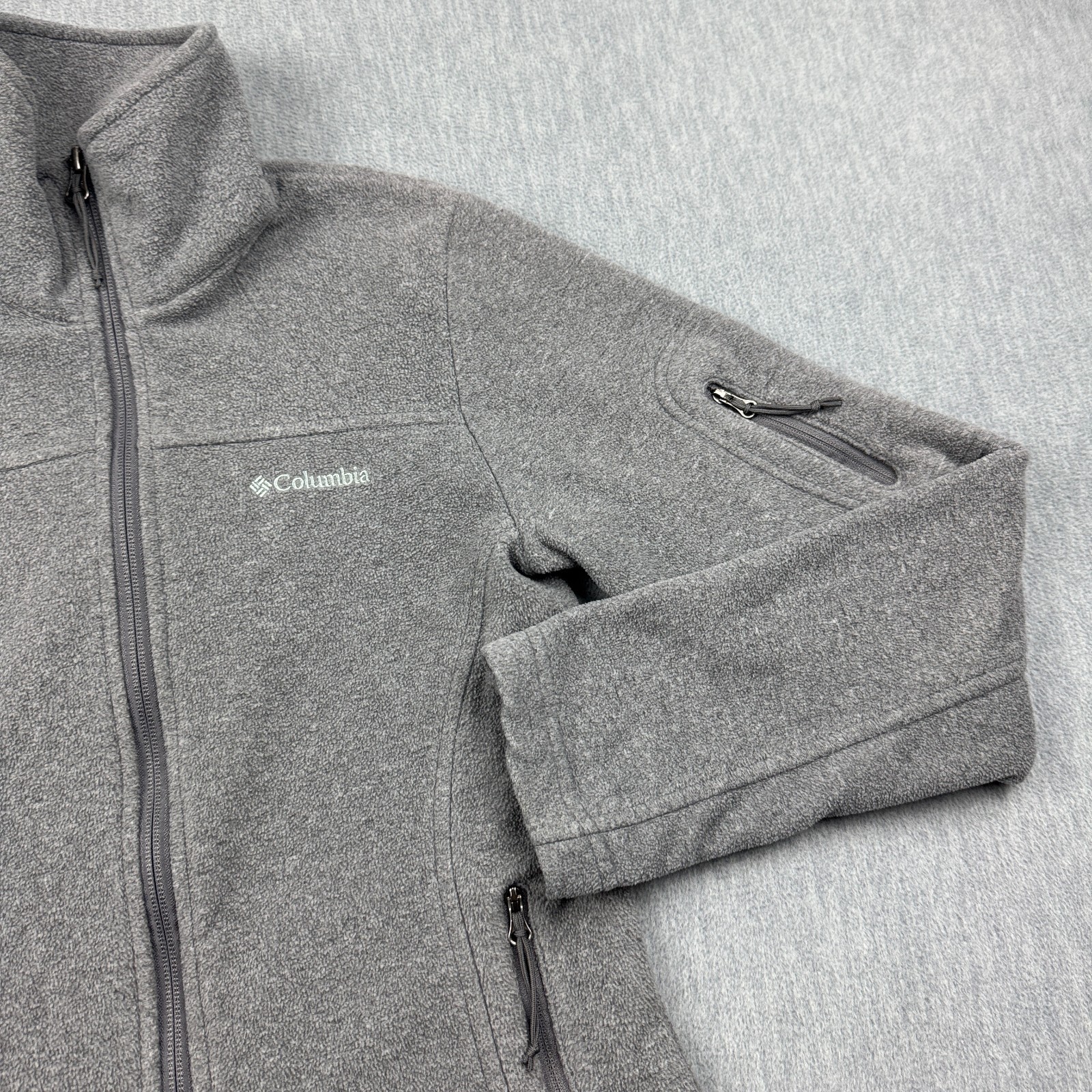 Columbia Jacket Womens XS Gray Fast Trek II Fleece Full Zip Hiking Outdoors