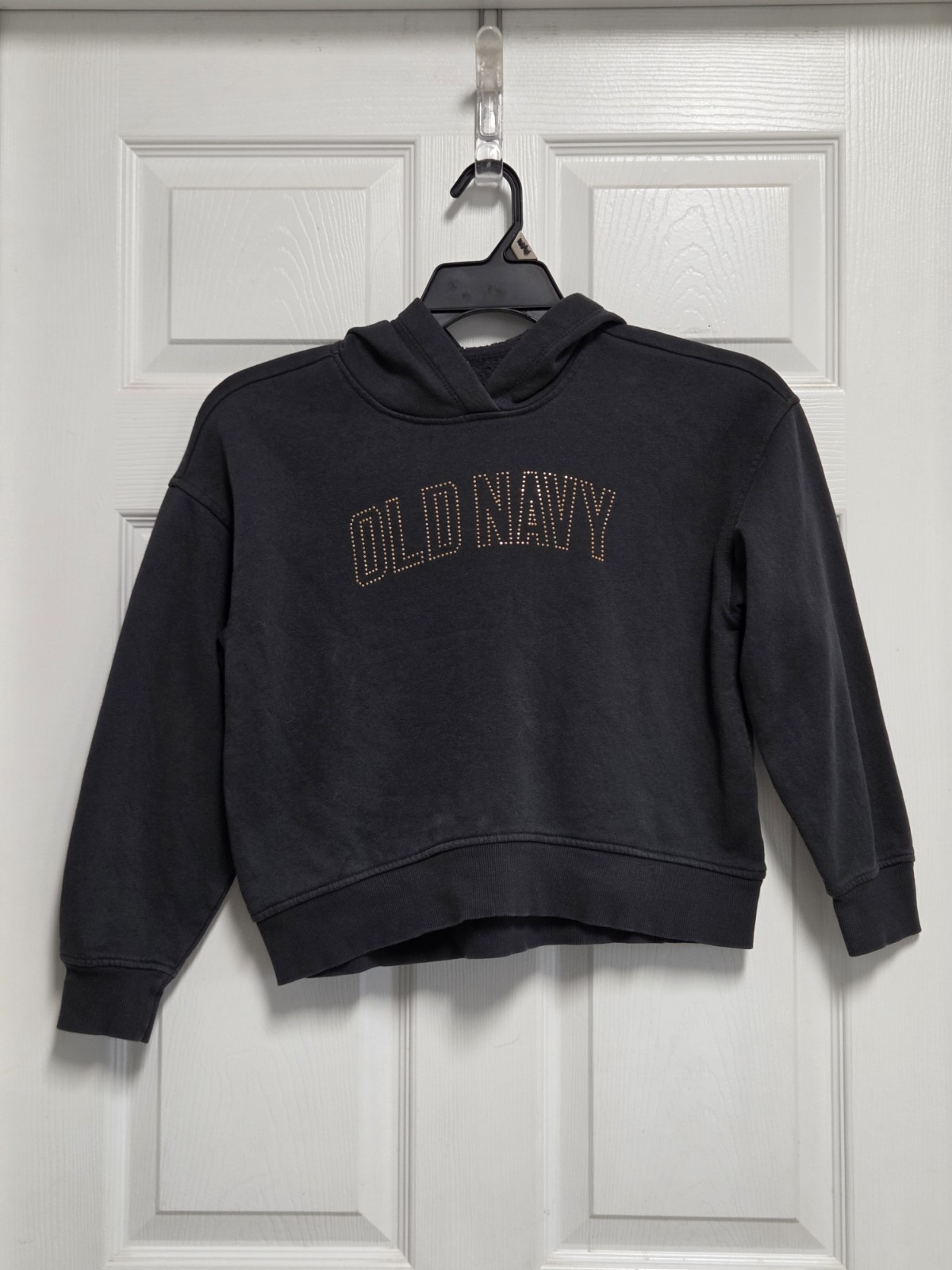 OLD NAVY set of 2 Black Gray Logo Sweaters, Girls Large 10-12