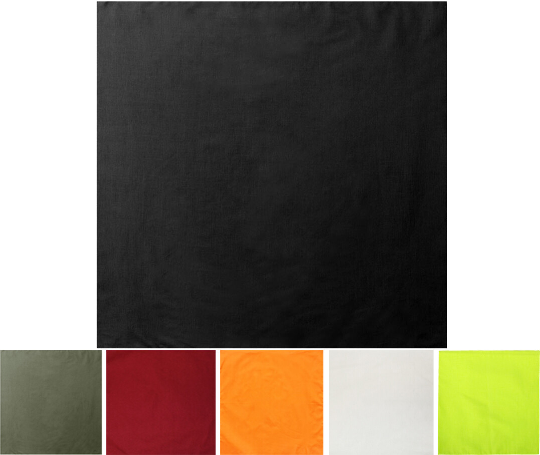 Rothco Solid Jumbo Bandana 100% Cotton Head Wrap Extra Large Solid Bandanna 27″