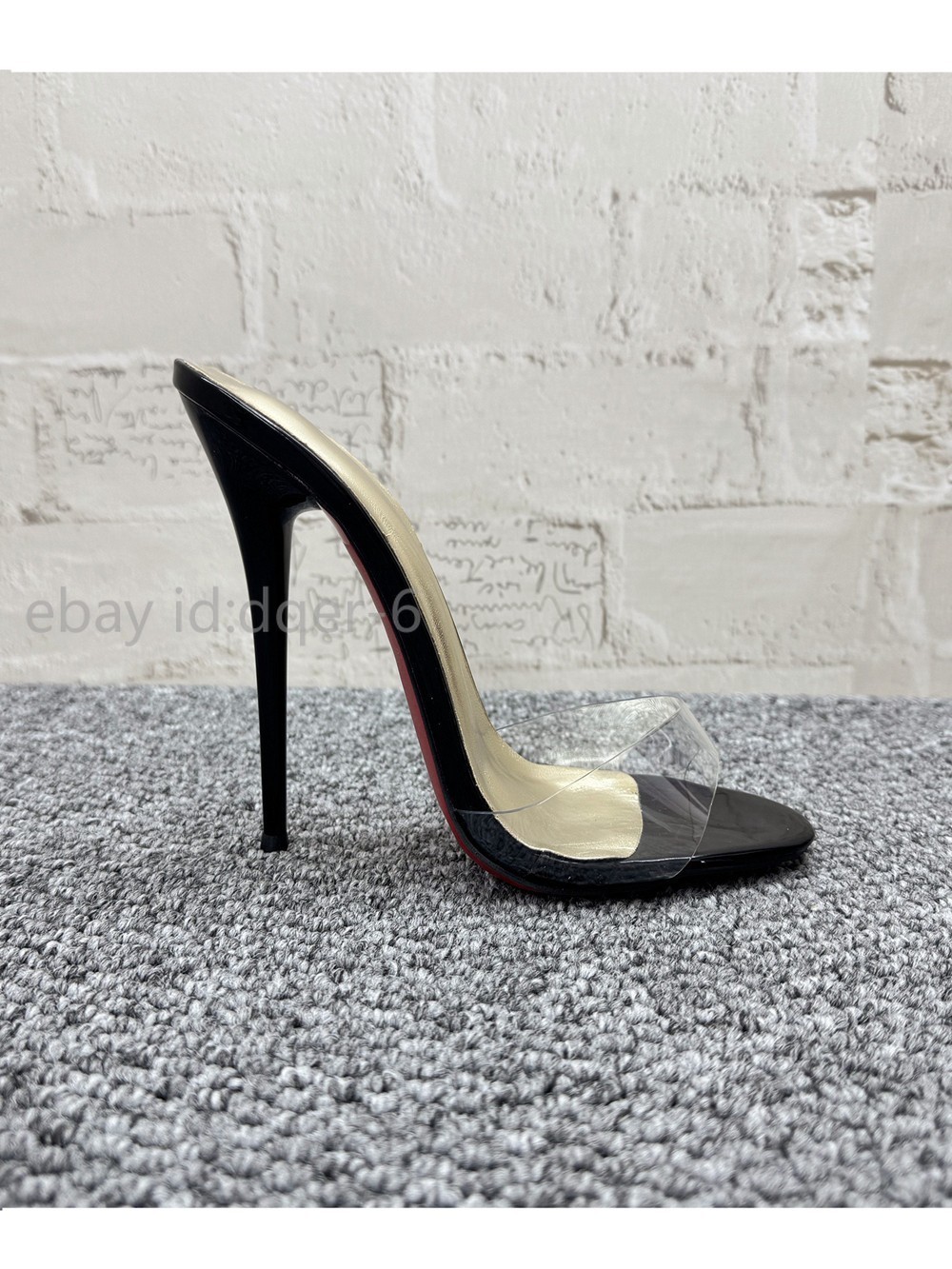 Women 14cm Super High Heel Transparent Sandals Slippers Sexy Large Size Shoes
