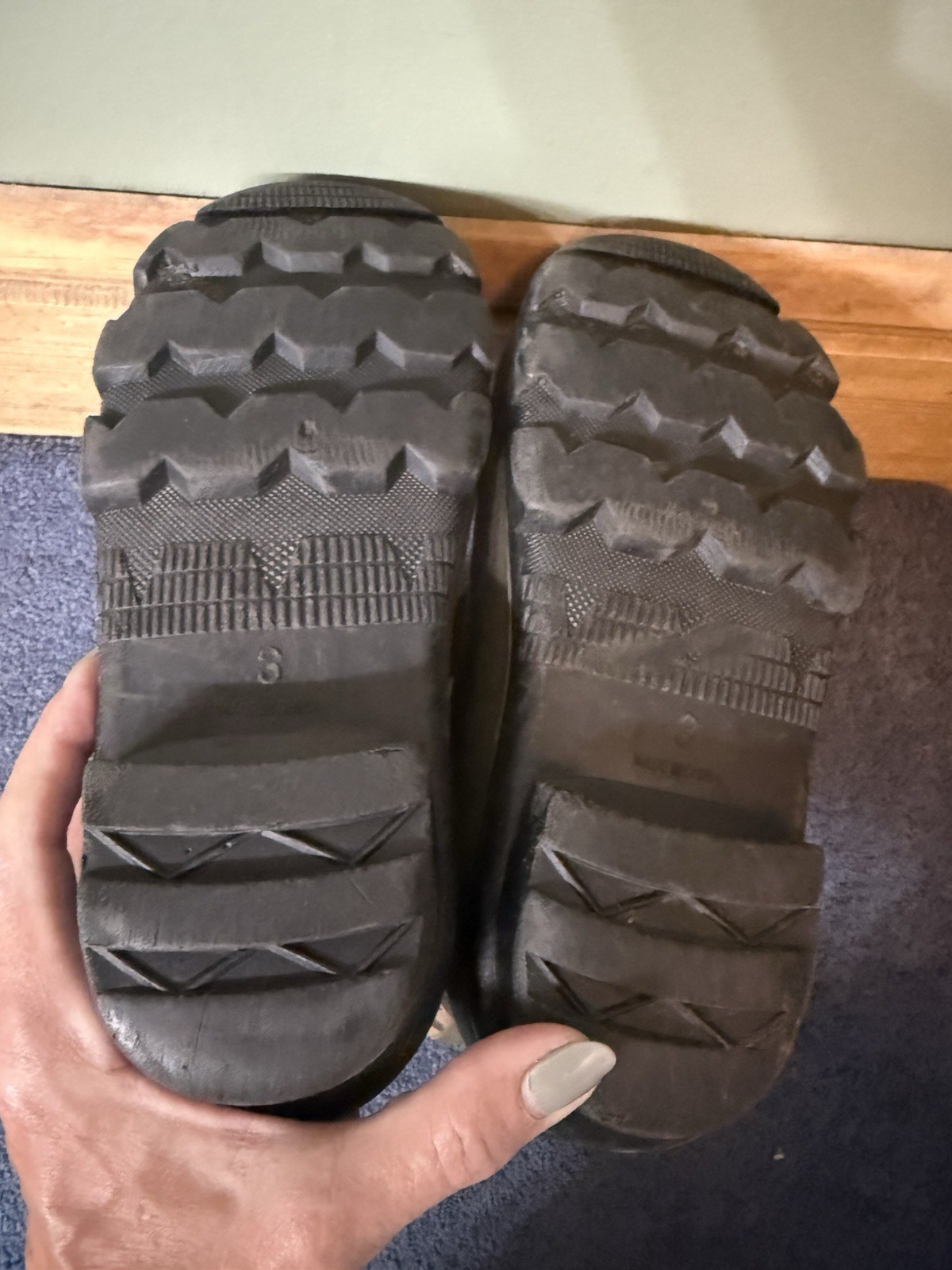 Waterproof Kids Size 3 D Rubber Pvc Boots By Magellan Gently Used.