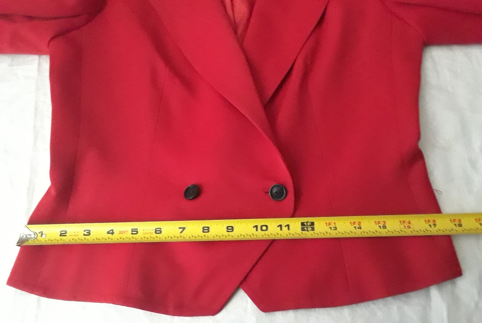 Vintage Harvé Benard Women Red Work Jacket Button – Wool – Size 8