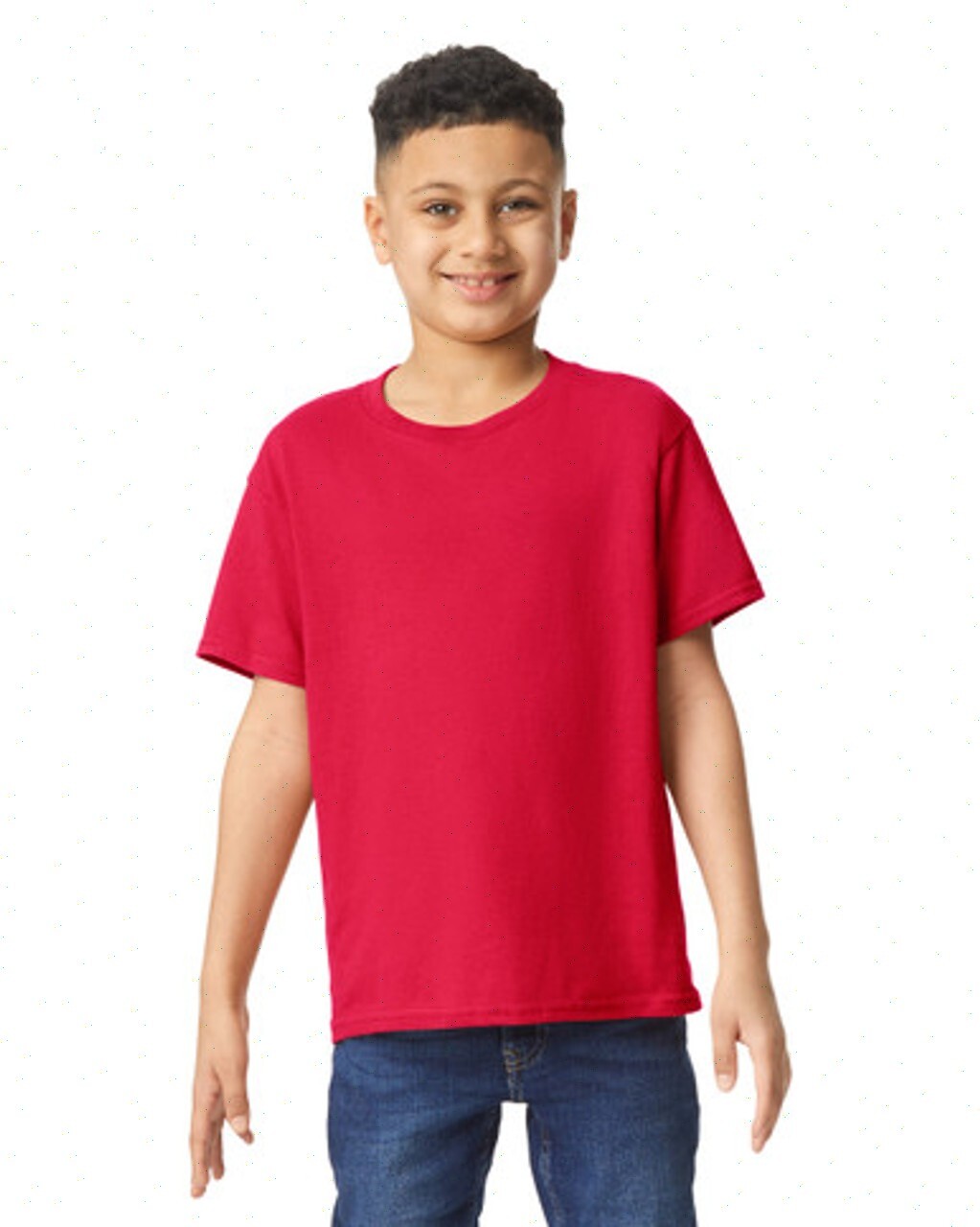 Gildan Youth Unisex Heavy Cotton 5000B XSmall Red SS Crew Neck Cotton Shirt New