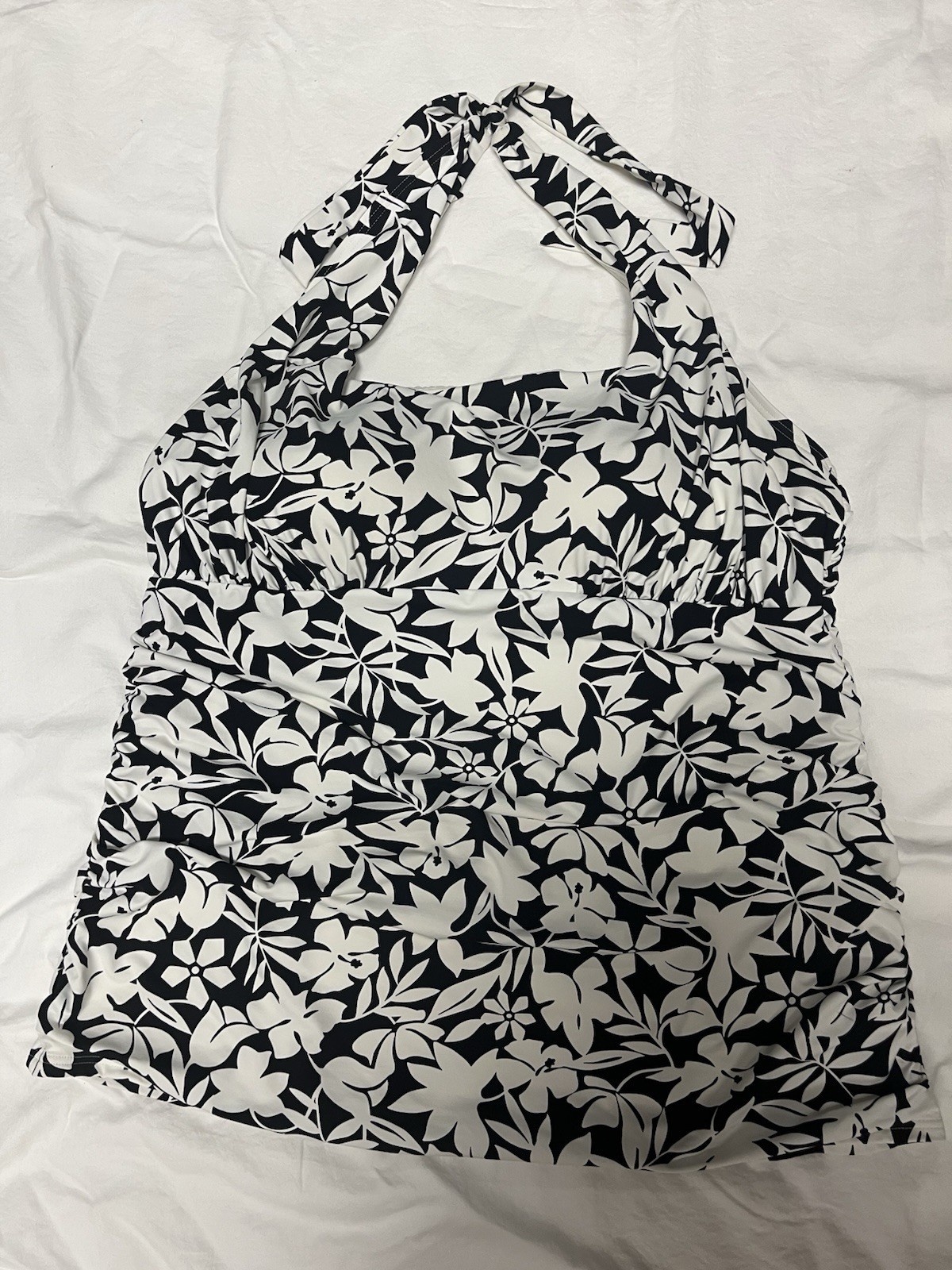 Women’s Lands End Square Neck Halter Tankini Top Size 18
