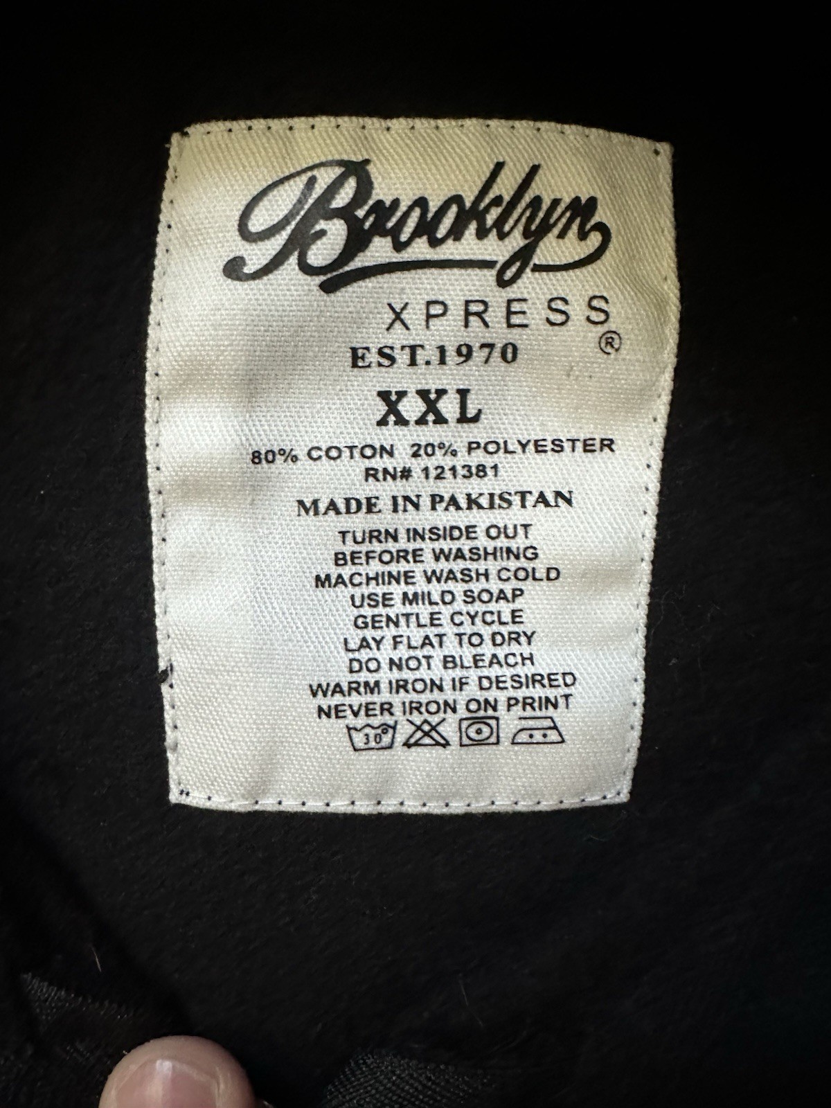 Vintage Y2K Brooklyn Xpress Embroidered Zip Up Track Jacket Streetwear Black XXL