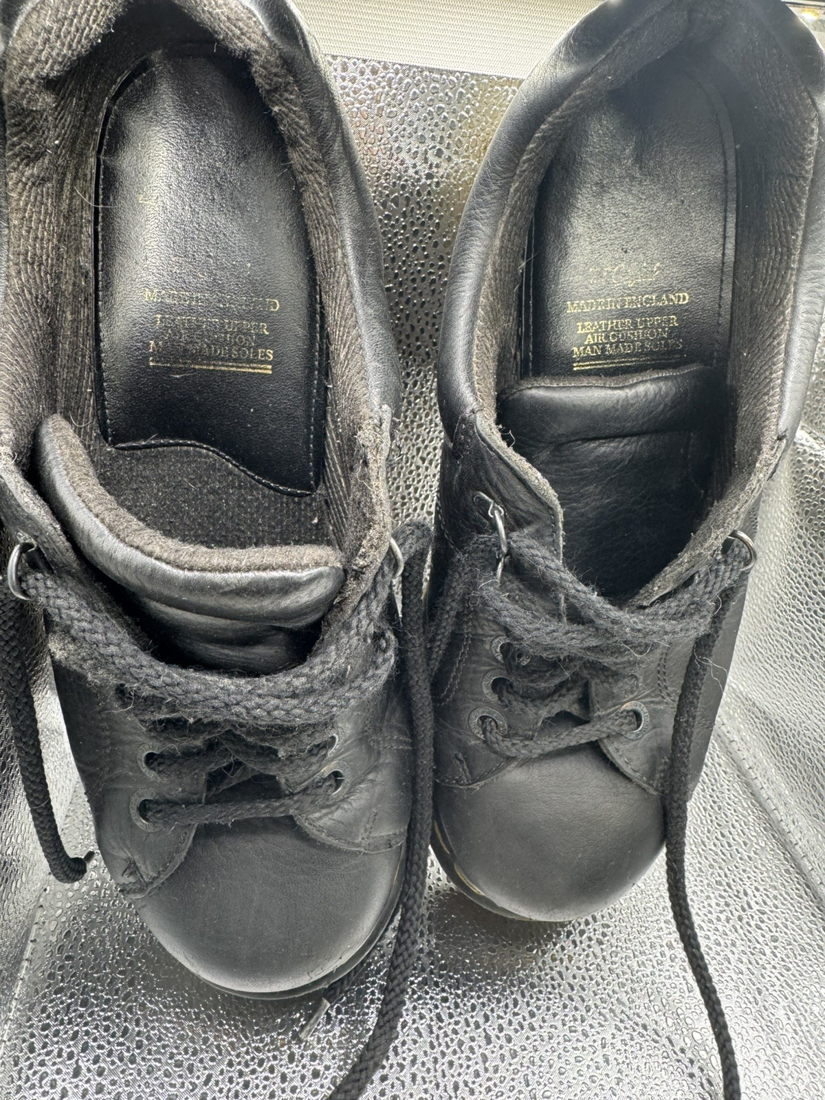 Vintage Dr. Martens Mens 8312 Black Leather Grizzly Chunky Oxford size UK 8/US 9