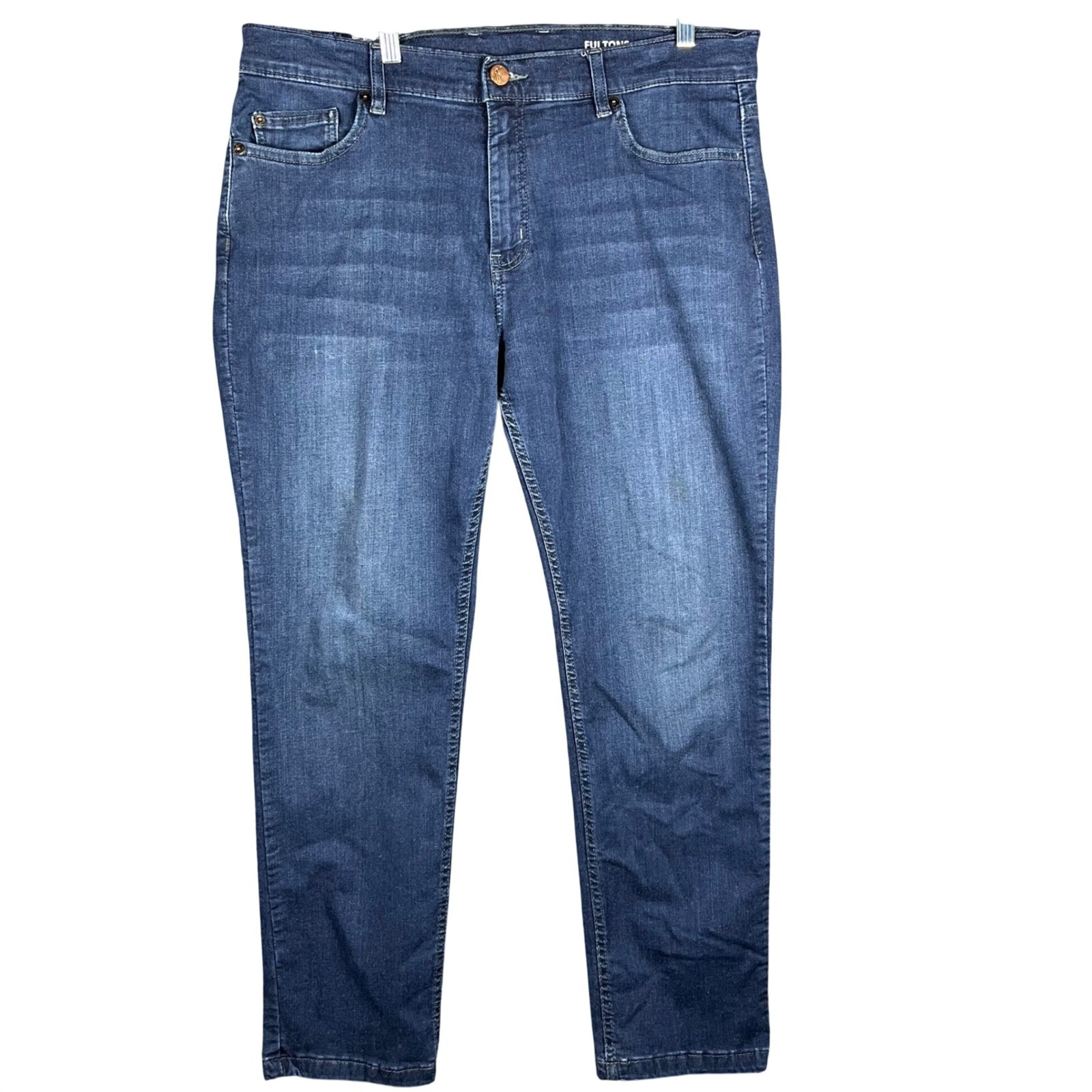Mugsy Fultons Jeans Mens 38 Dark Blue Stretch Slim Fit Denim FLX3NFU-