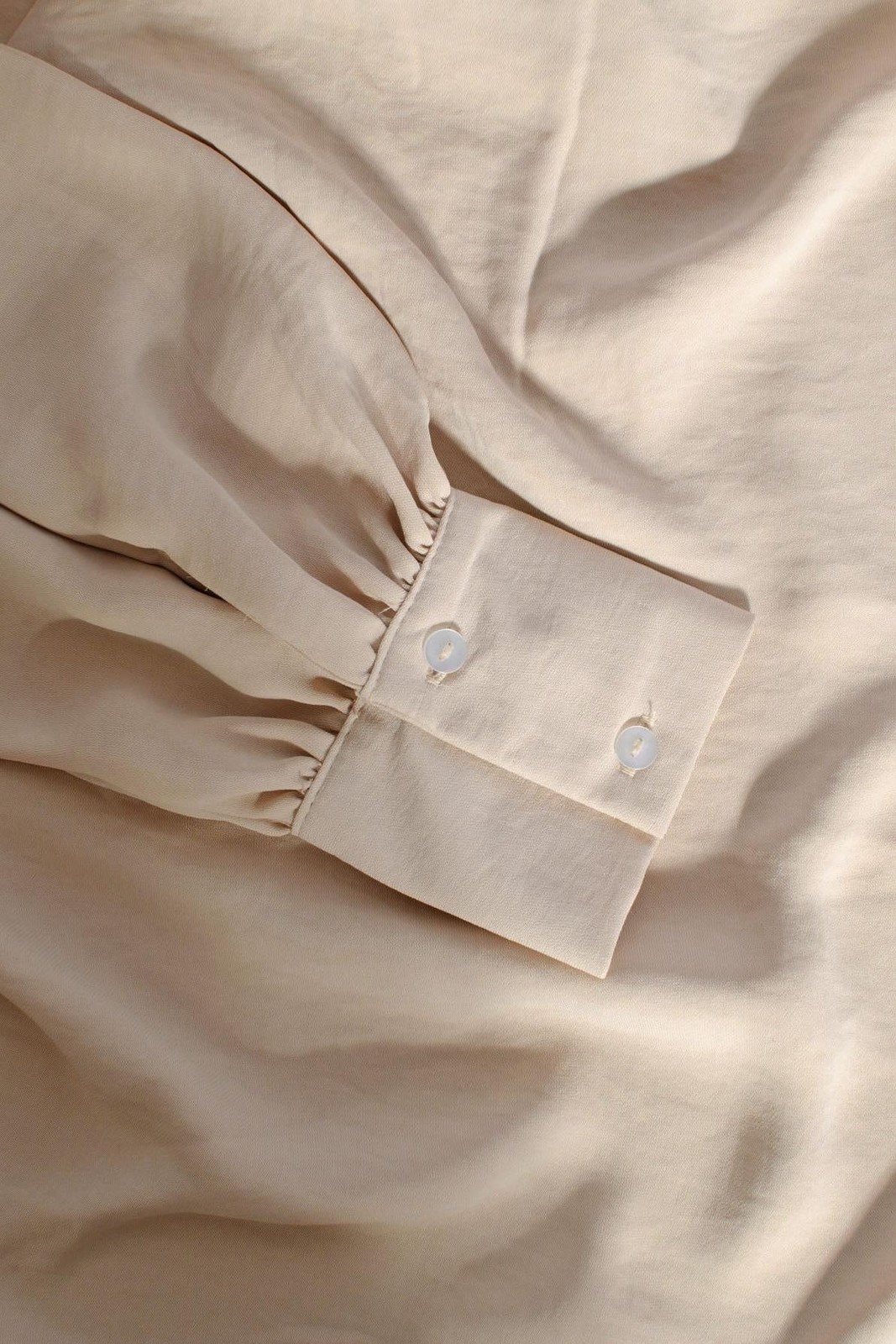 Dorothy Perkins Beige silky high neck blouse