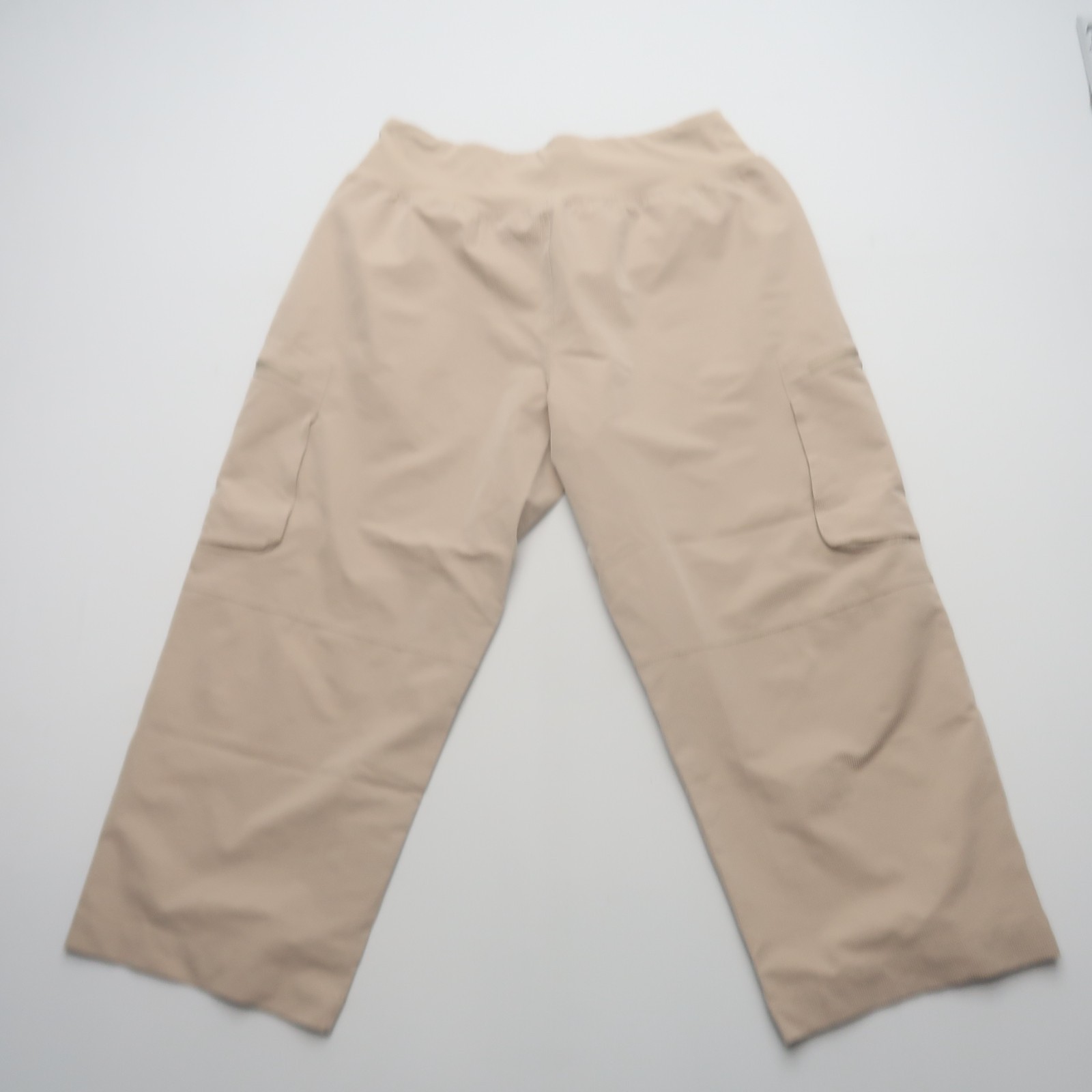 Sage Collective Womens Cargo Pants Size XL Wide Leg Crop Beige Pull On