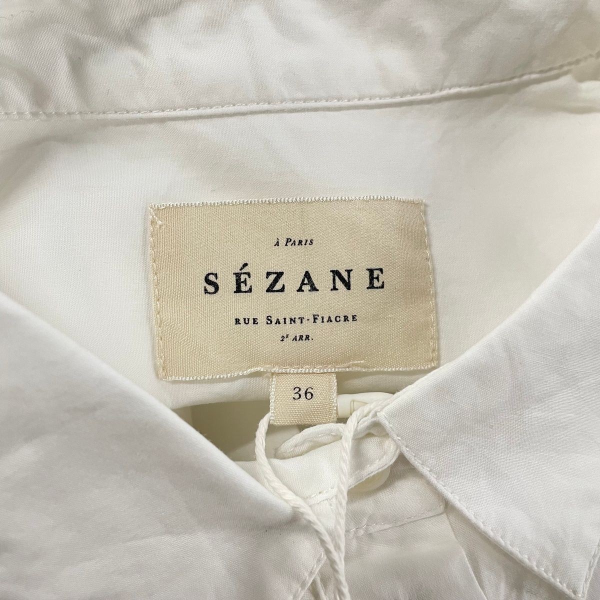 SEZANE Raphaelle Long Sleeve Shirt Women’s Size 4 Ecru S261SH1017E