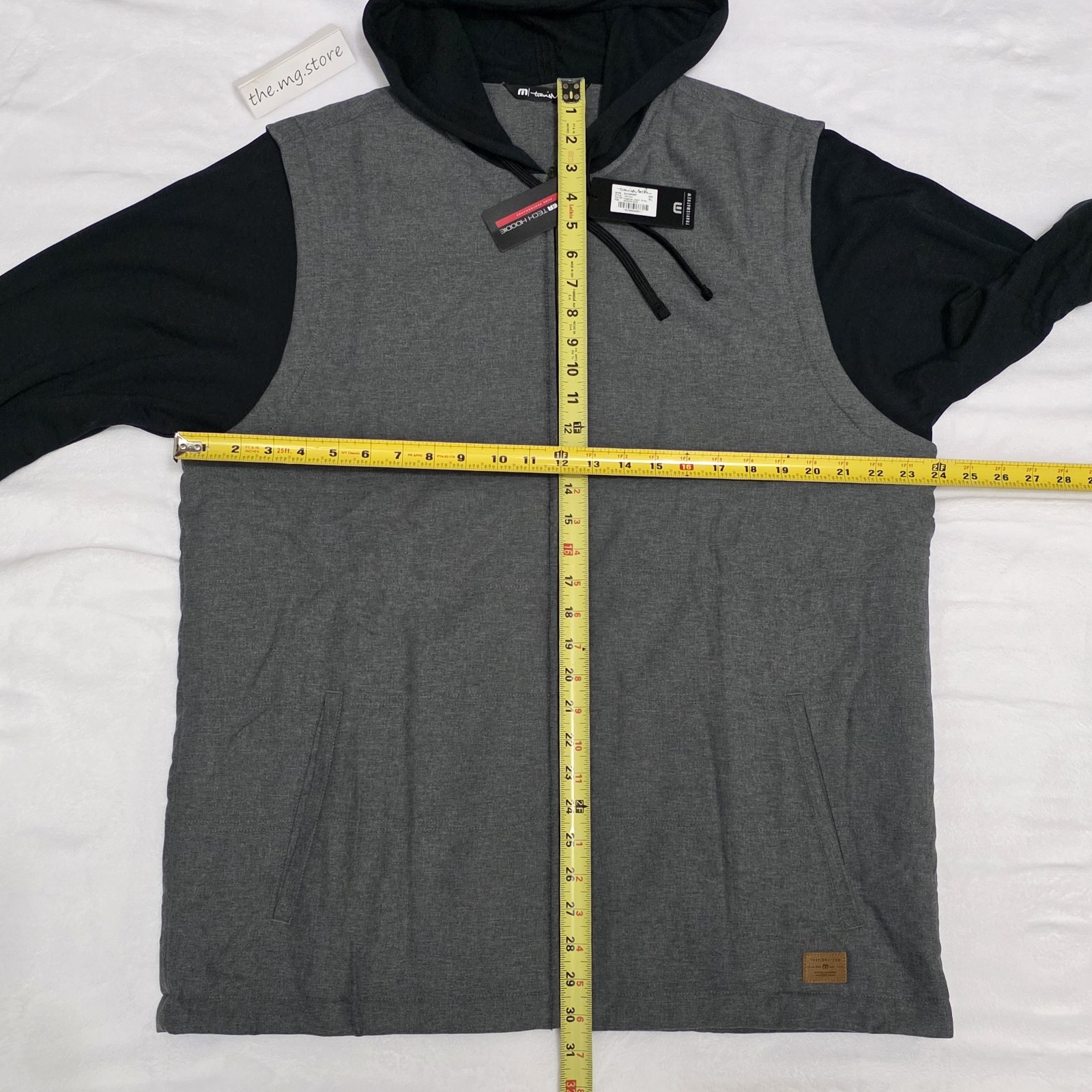 Travis Mathew Scavenger Full Zip Heater Tech Heather Dark Grey Hoodie Men’s XL