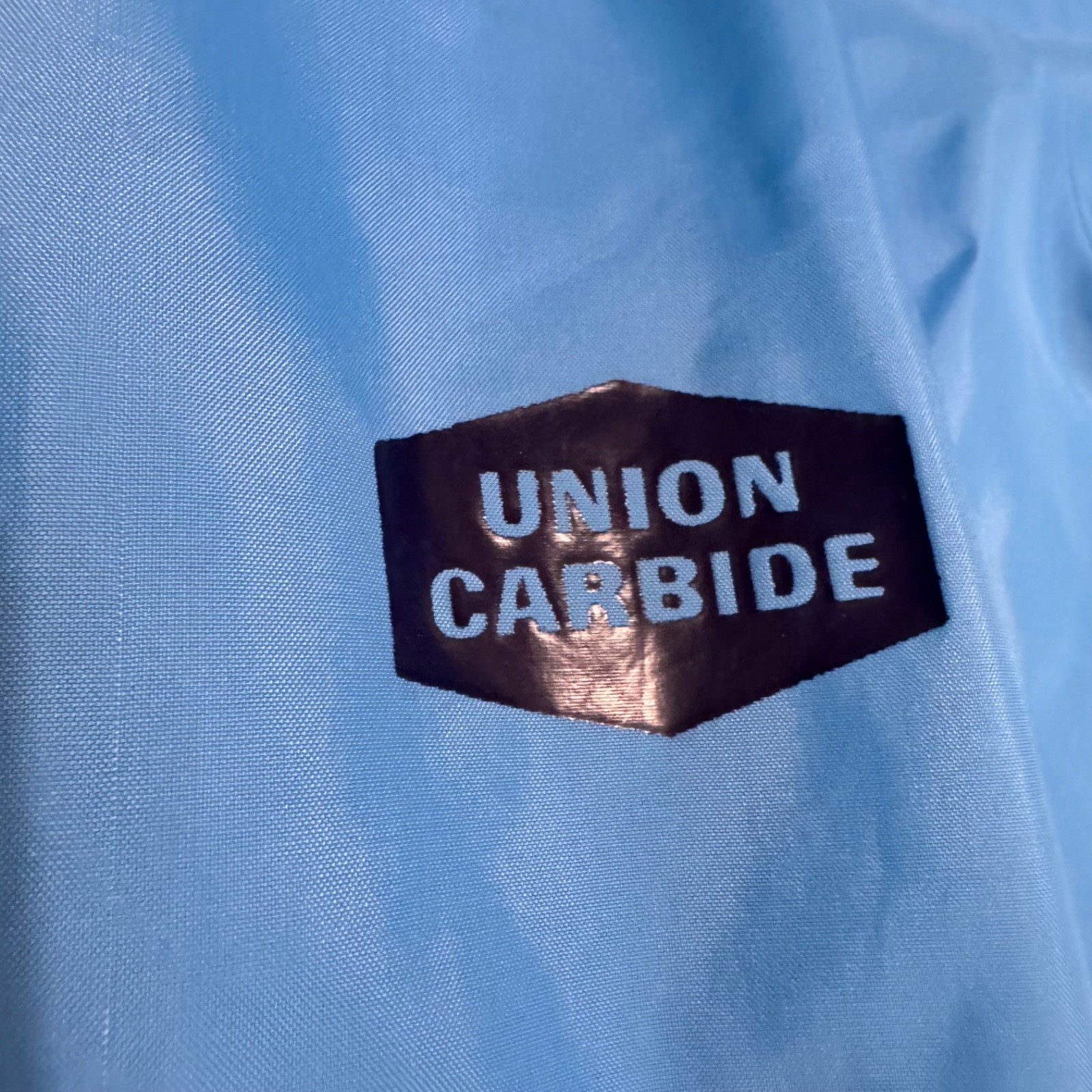 Union Carbide 1980s Hartwell Windbreaker Snap Up Jacket WV Chemical Plant- L