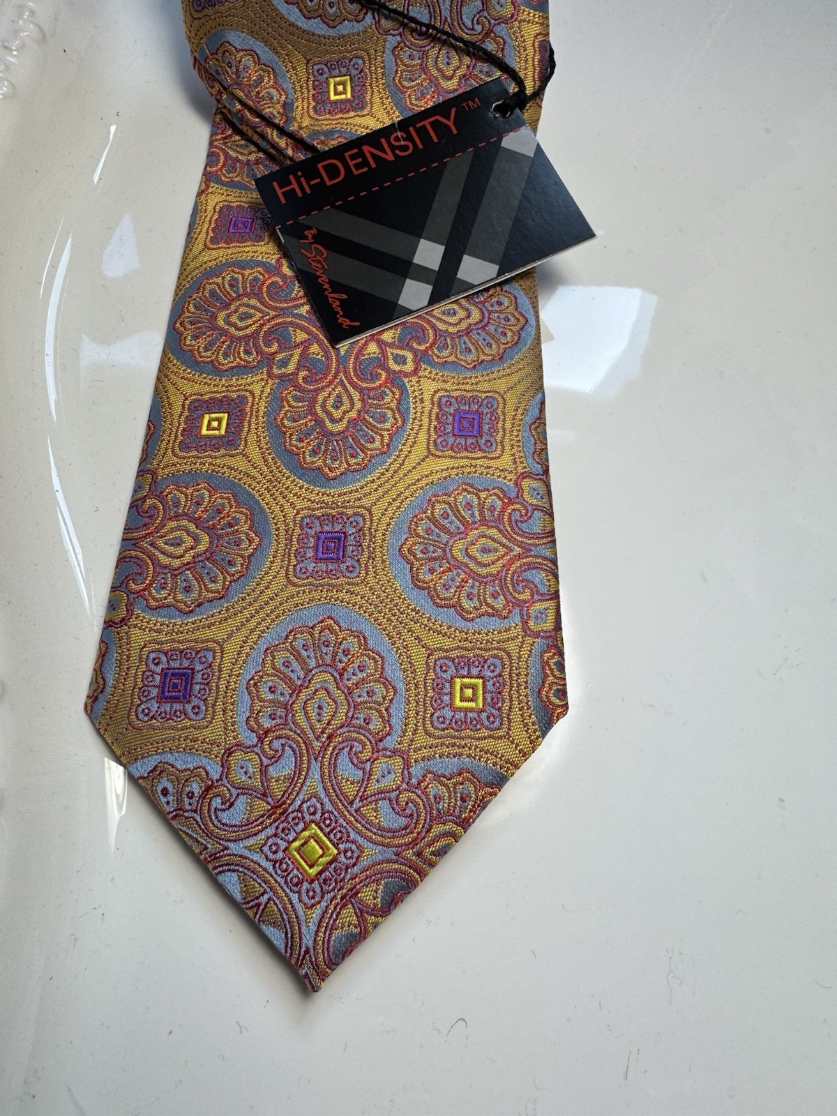 NWT Geometric Neck Tie & Hanky Steven Land – NEW Collection Hi-DENSITY