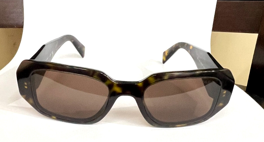 PRADA SPR17W 2AU-8C1 145 3N TORTOISE-SHELL RECTANGULAR SUNGLASSES