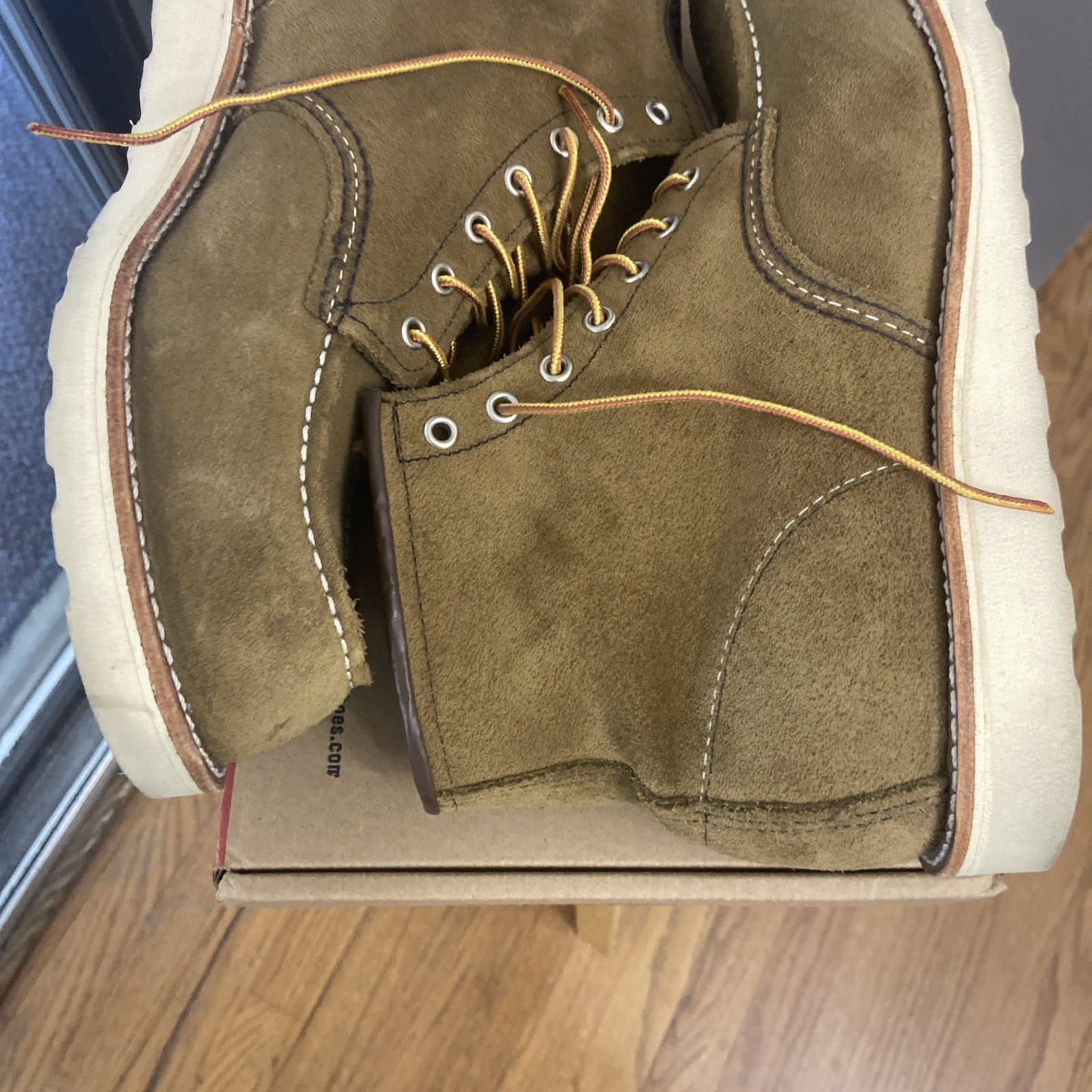 Red Wing Heritage Moc Toe Mens Boots 8881 Olive 12D Factory Seconds EUC